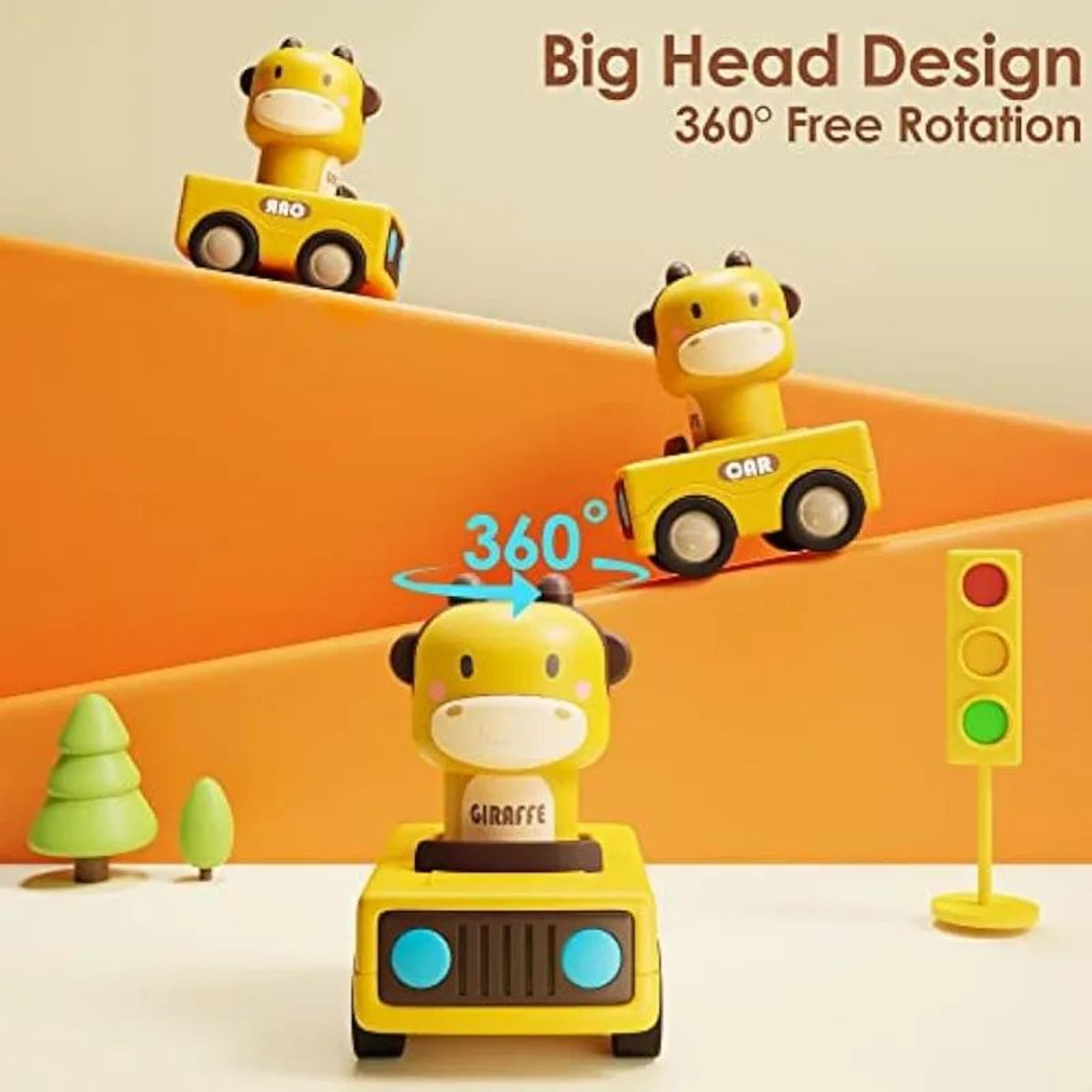 Press  Go Animal Racing Cars  Toddler Push Car Toy Set For Babies 13 3