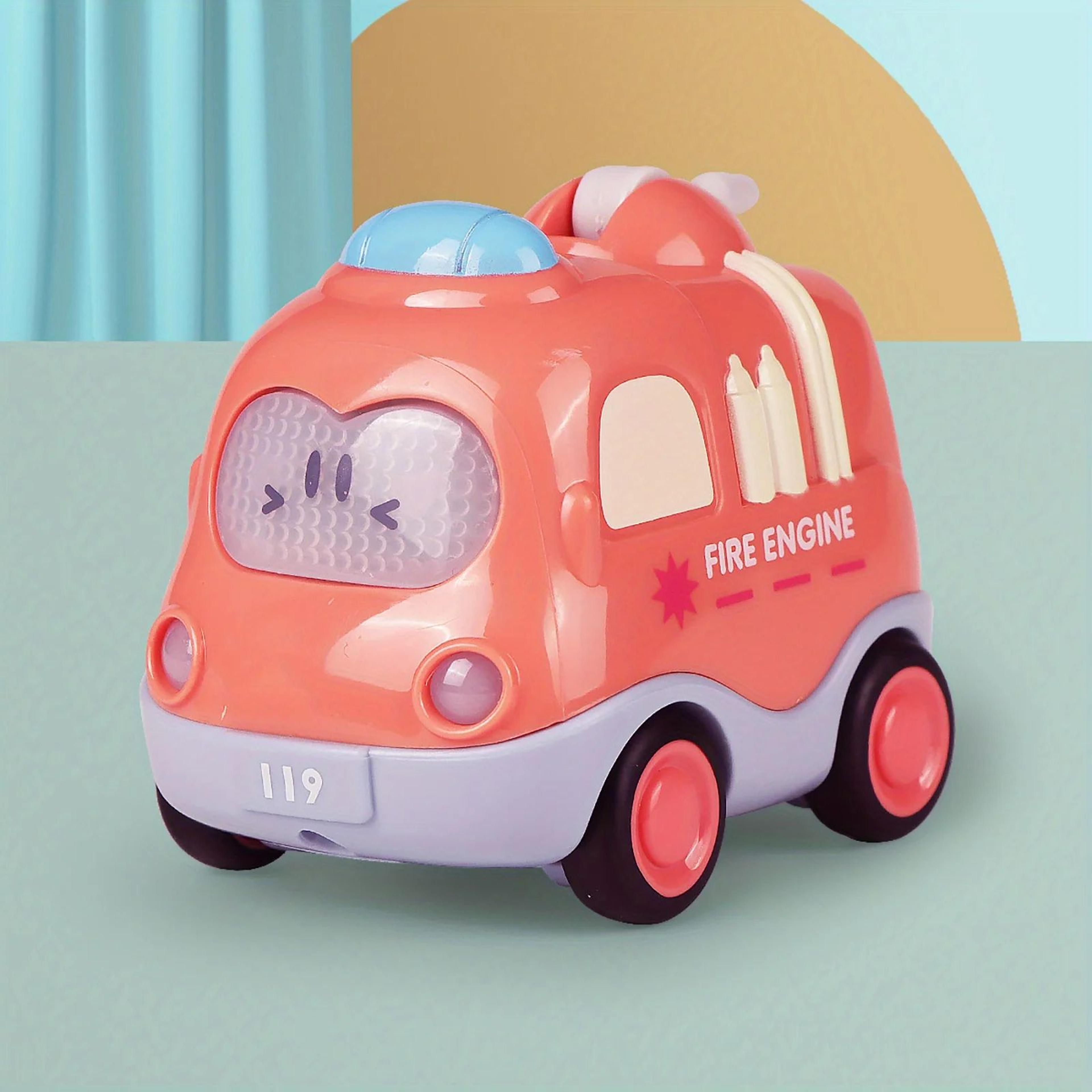 Pull Back Emergency Vehicle Toy Set With Lights  Sound For Toddlers 8
