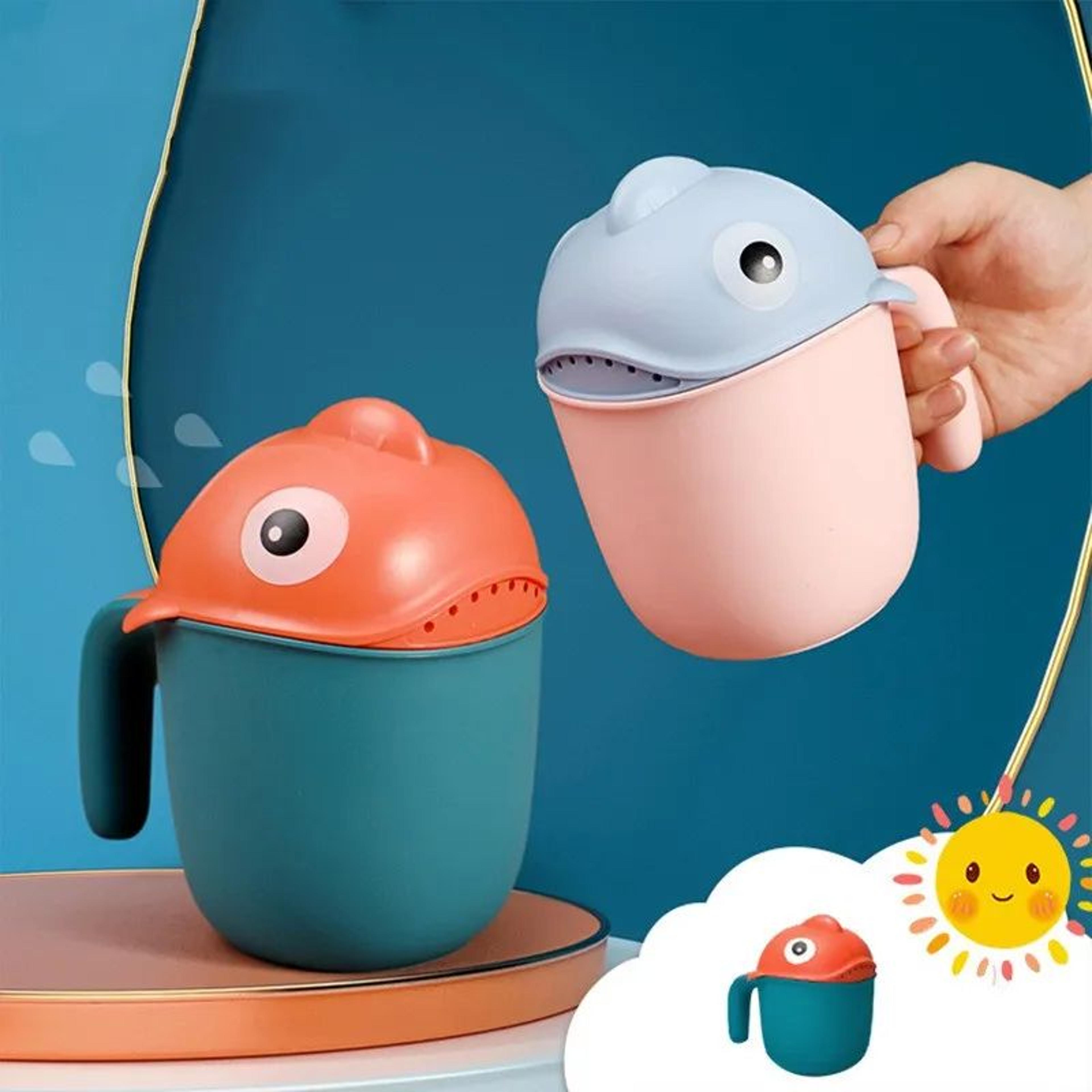 shark baby shampoo rinse cup for toddlers and newborns