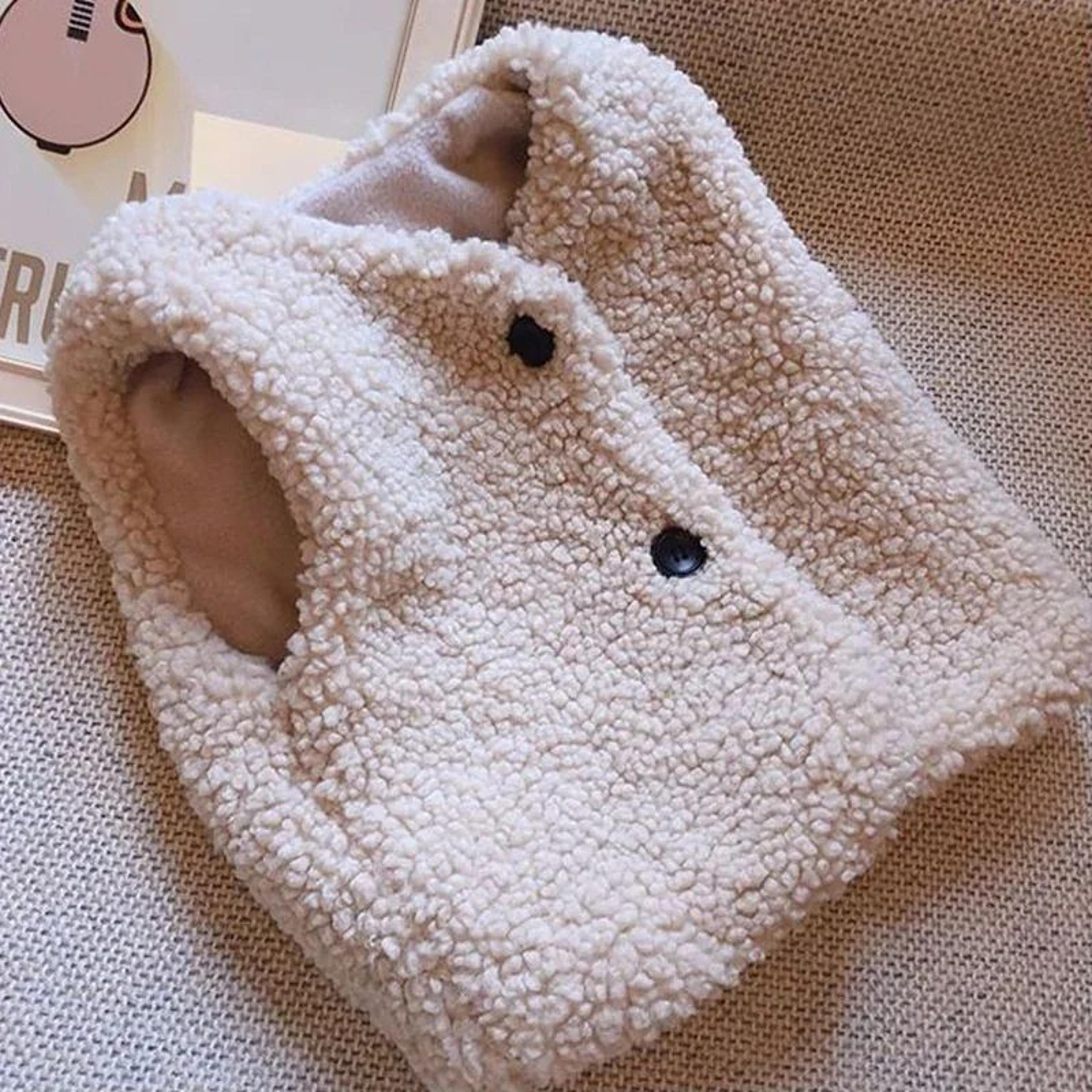 Cozy Lamb Wool Baby Fleece Vest  Plush Kids Winter Waistcoat 6