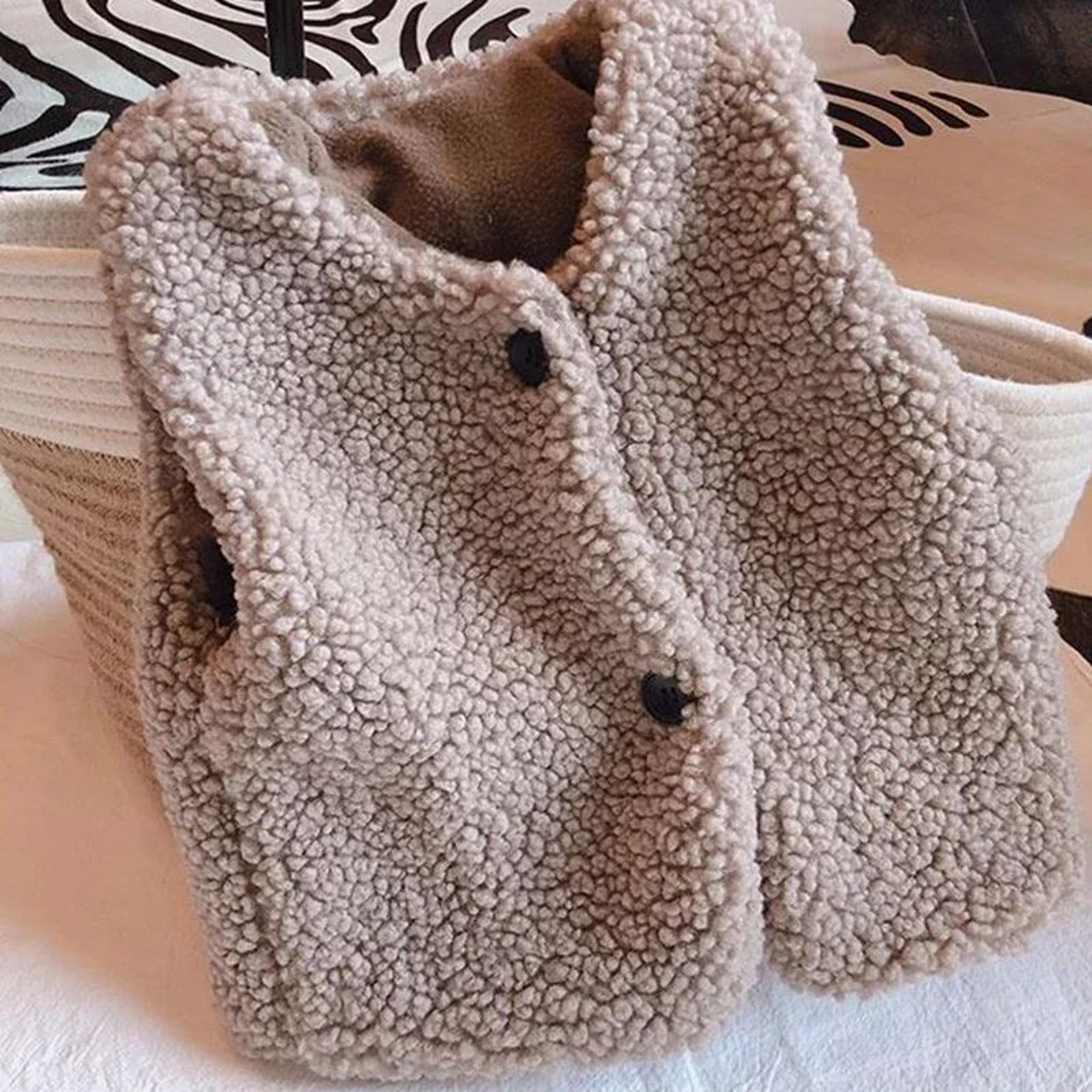 Cozy Lamb Wool Baby Fleece Vest  Plush Kids Winter Waistcoat 8