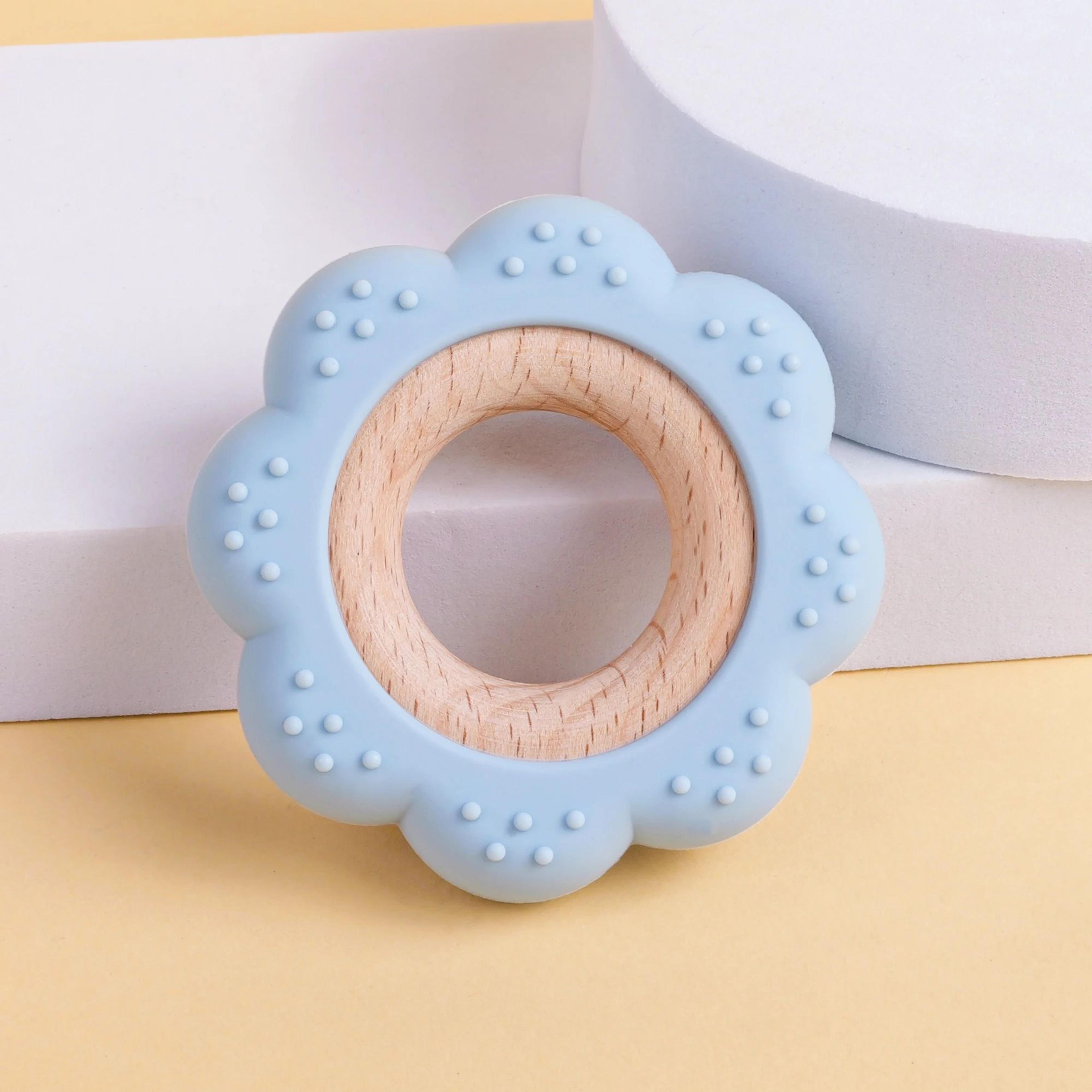 ComfortGrip Baby Teething Ring  BPAFree Silicone Teether For Babies  Newborn Relief 9