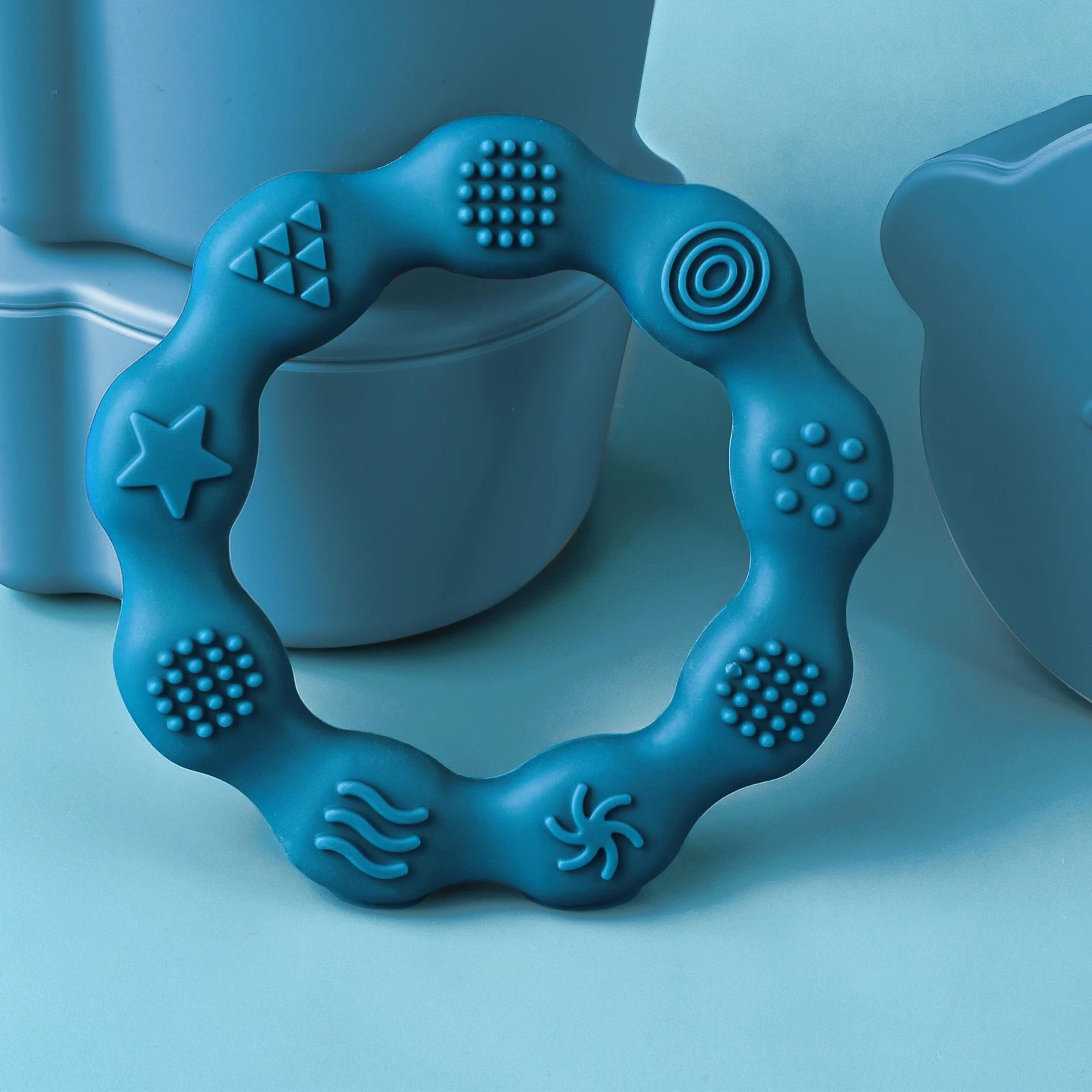 ComfortGrip Baby Teething Ring  BPAFree Silicone Teether For Babies  Newborn Relief 12
