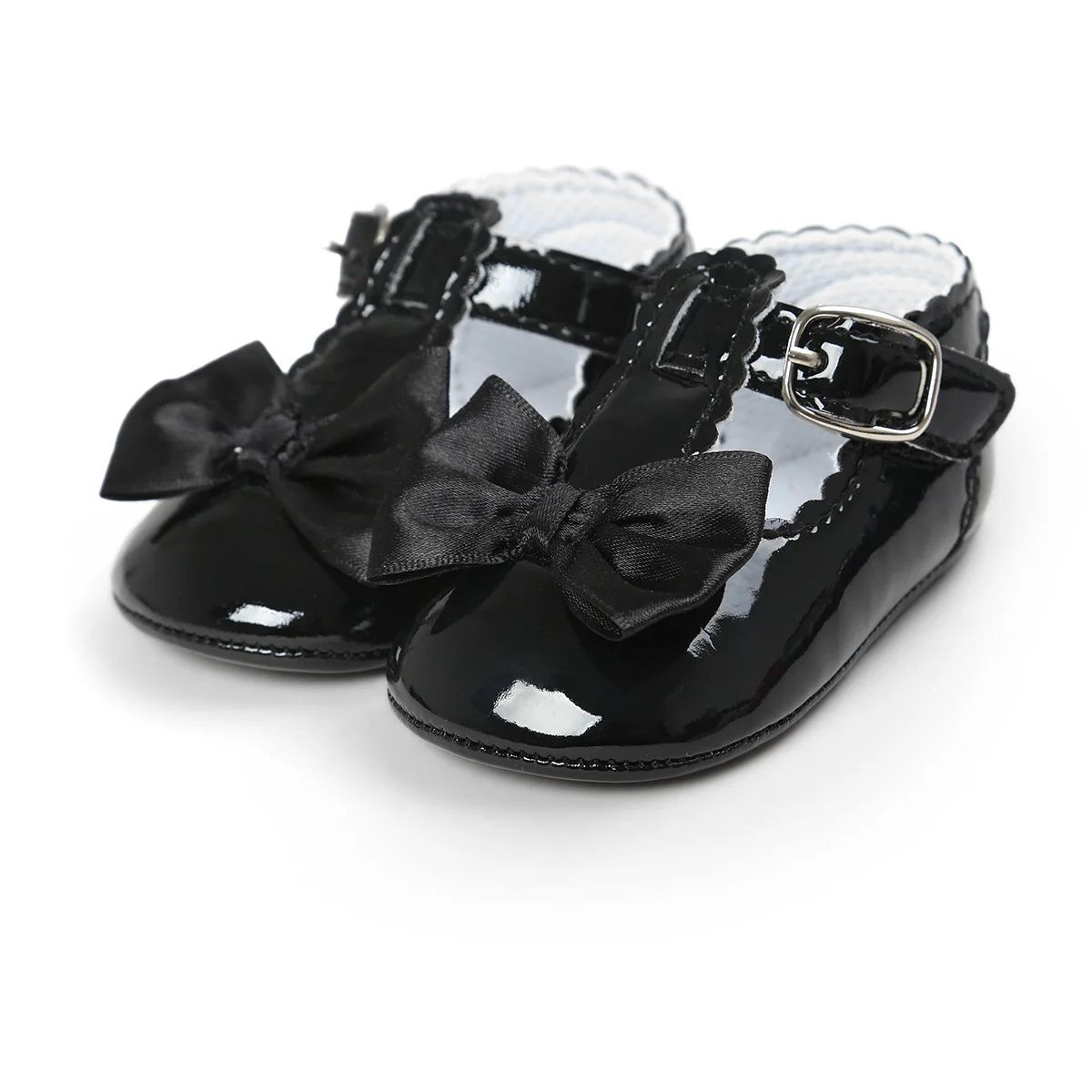 Meckior Baby Girl Dress Shoes With Bowknot  AntiSlip Toddler First Walker Shoes 3