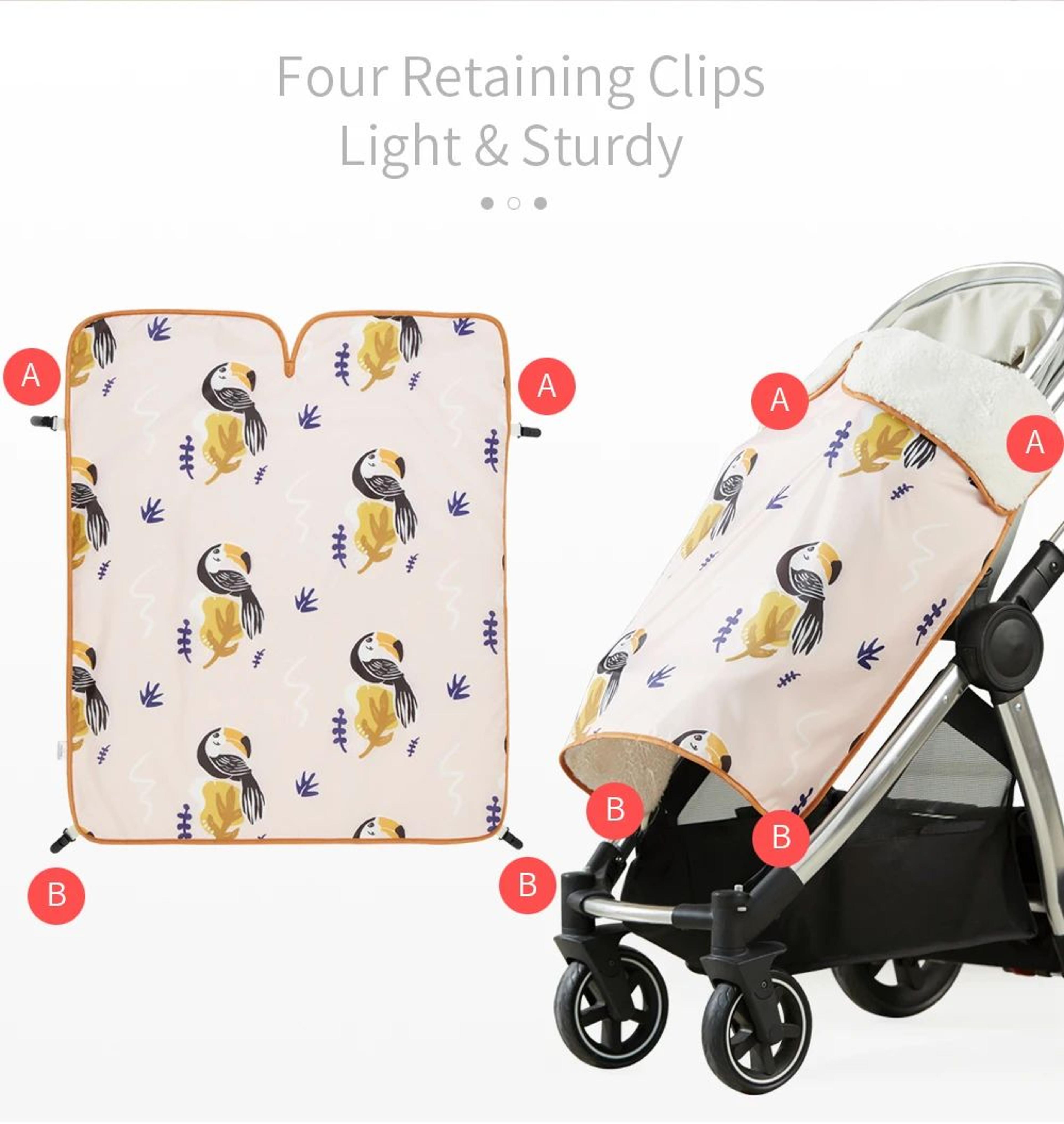 AllWeather Cozy Baby Stroller Footmuff  Windproof Waterproof Infant Sleeping Bag Blanket 3
