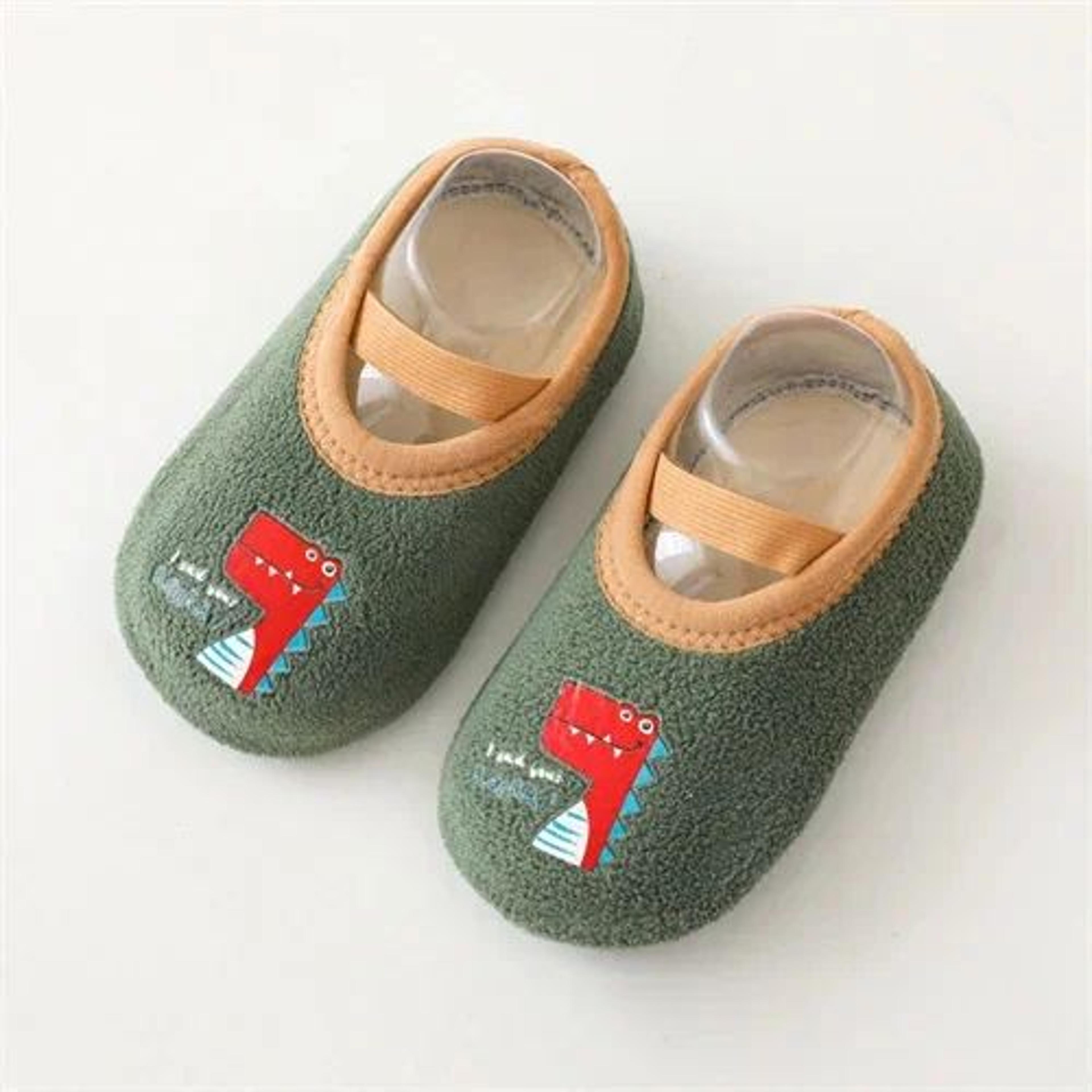 CozyGrip Cartoon Baby AntiSlip Walking Shoes With Rubber Sole 6