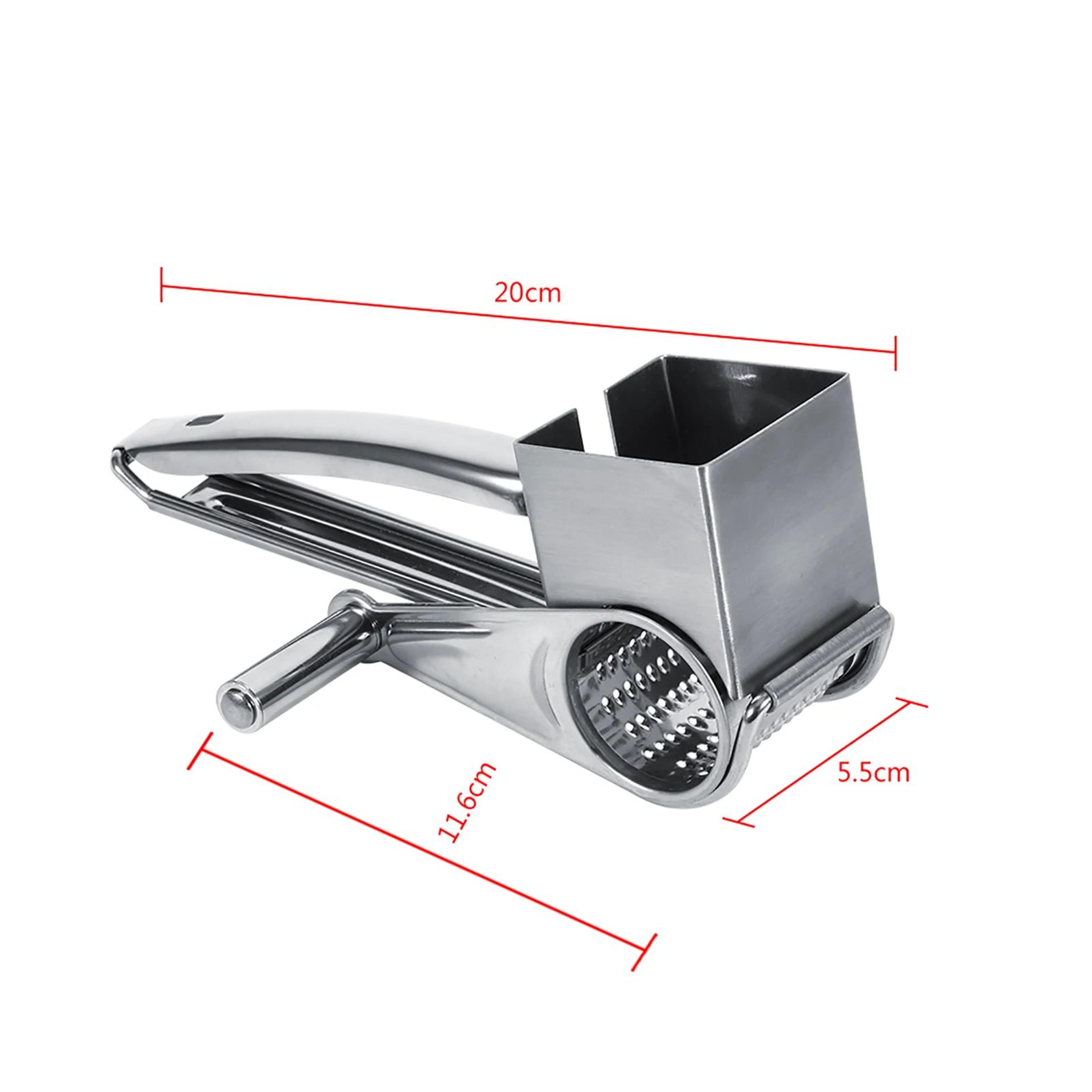 Rotary Cheese Grater With Stainless Steel Drum  Multifunctional Manual Vegetable Slicer 4