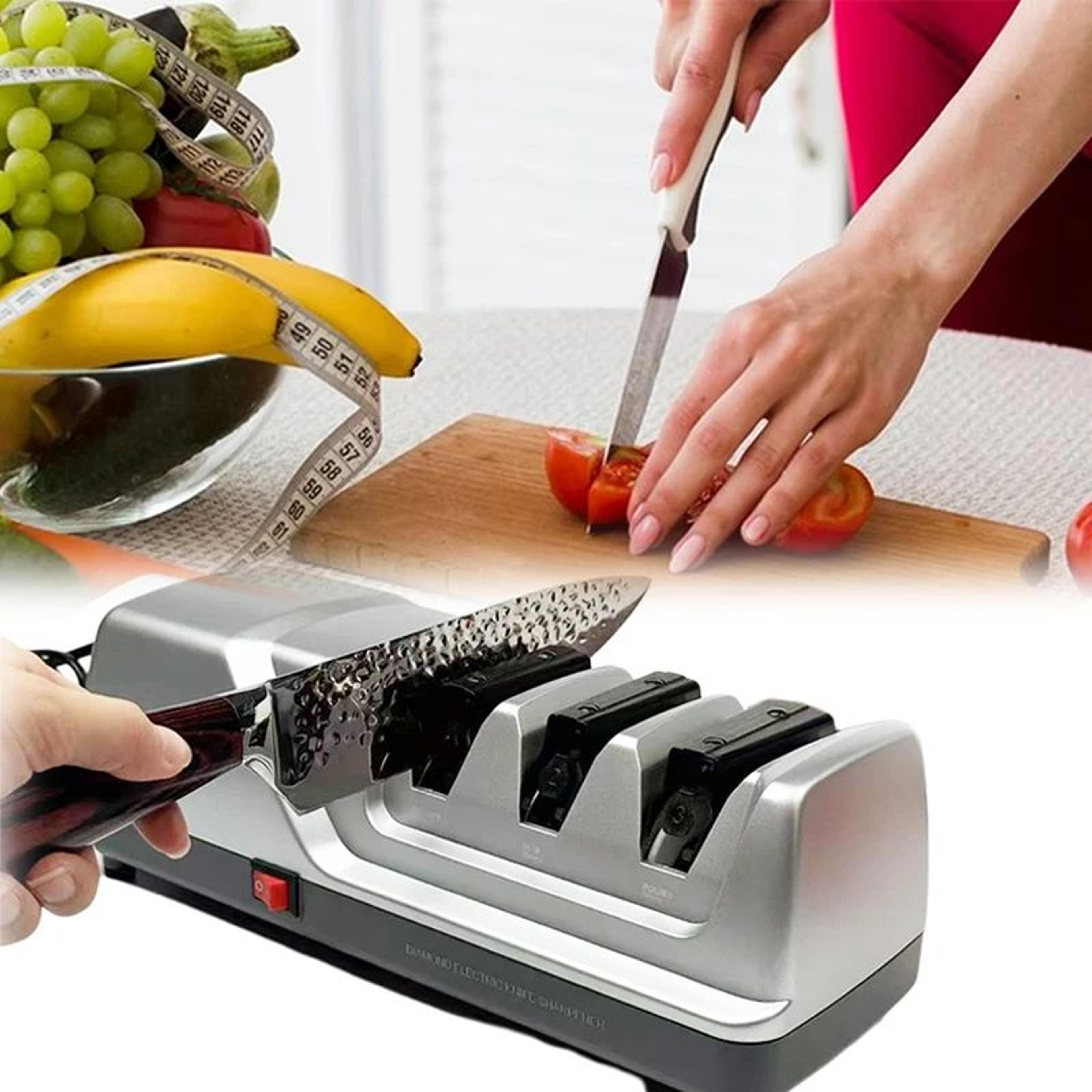 Precision Edge Diamond Knife Sharpener  3Stage Manual Kitchen Knife Sharpener With 15  20 Angles EU 0