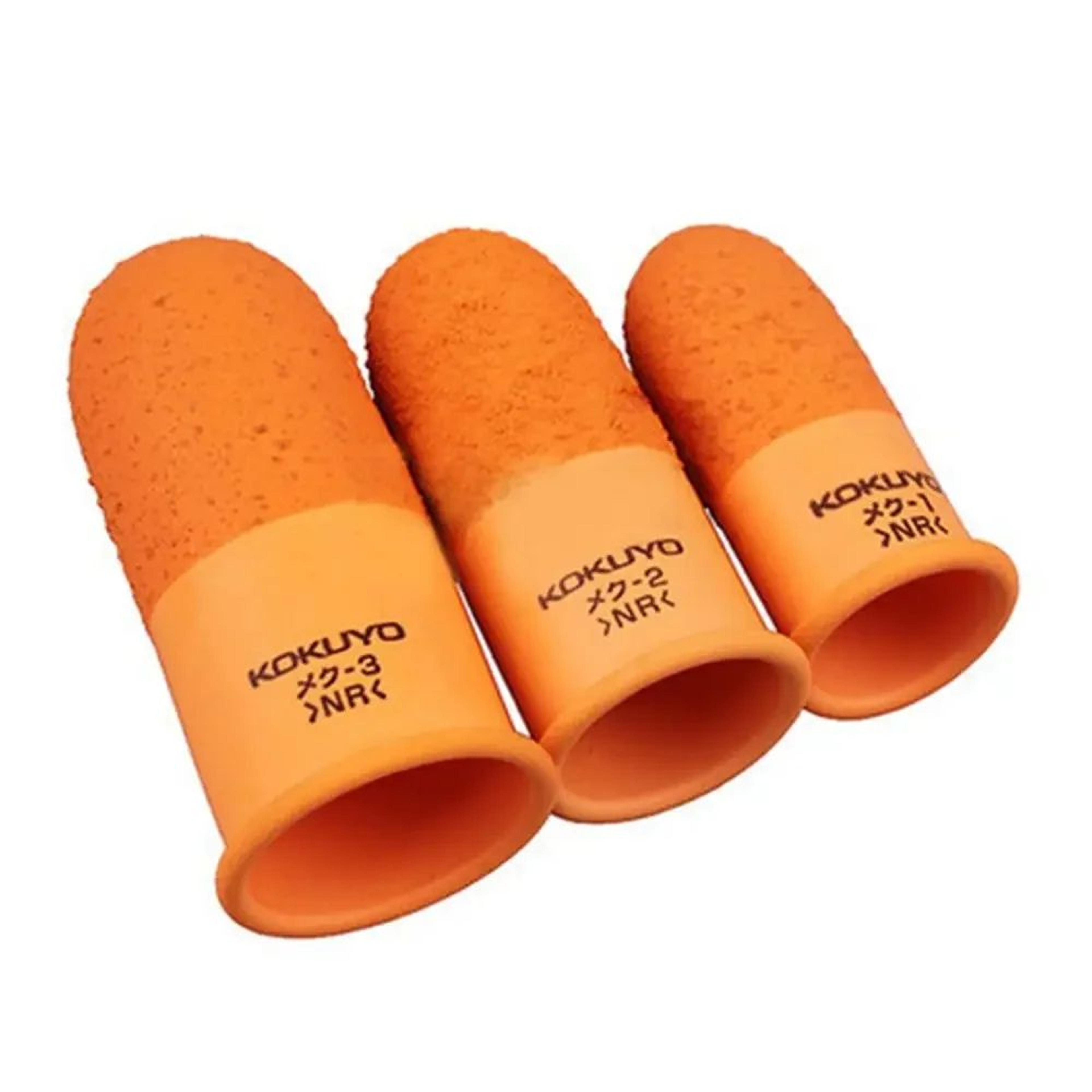 Orange Sewing Finger Protector Set  Nonslip Rubber Finger Cots For Sewing Crafts And Counting 1