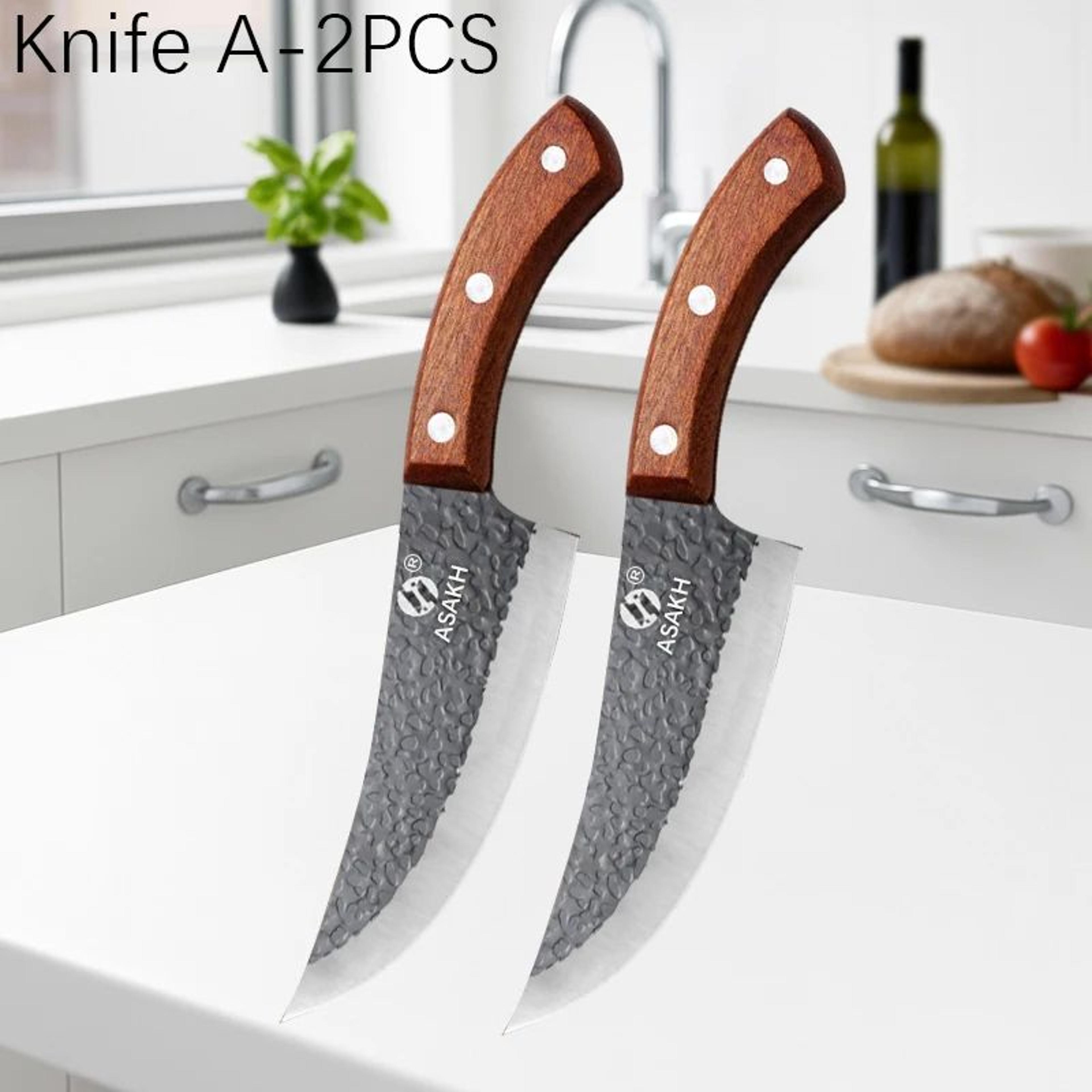 HandForged Butcher Knife  Japanese Kitchen Knife For Precision Boning  Meat Cutting 8
