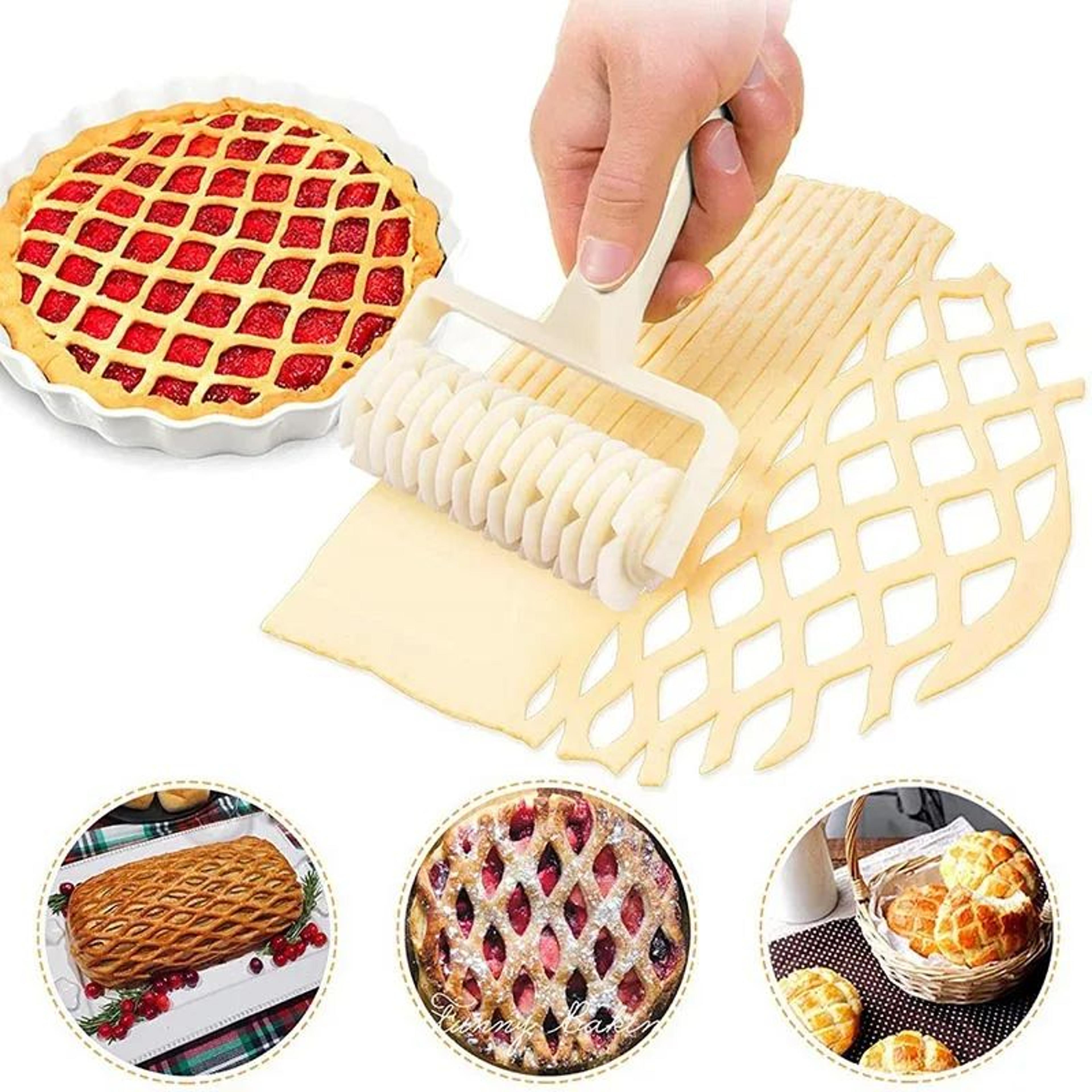 Creative Lattice Roller Cutter For Perfect Pastry  Pizza Dough Designs 1