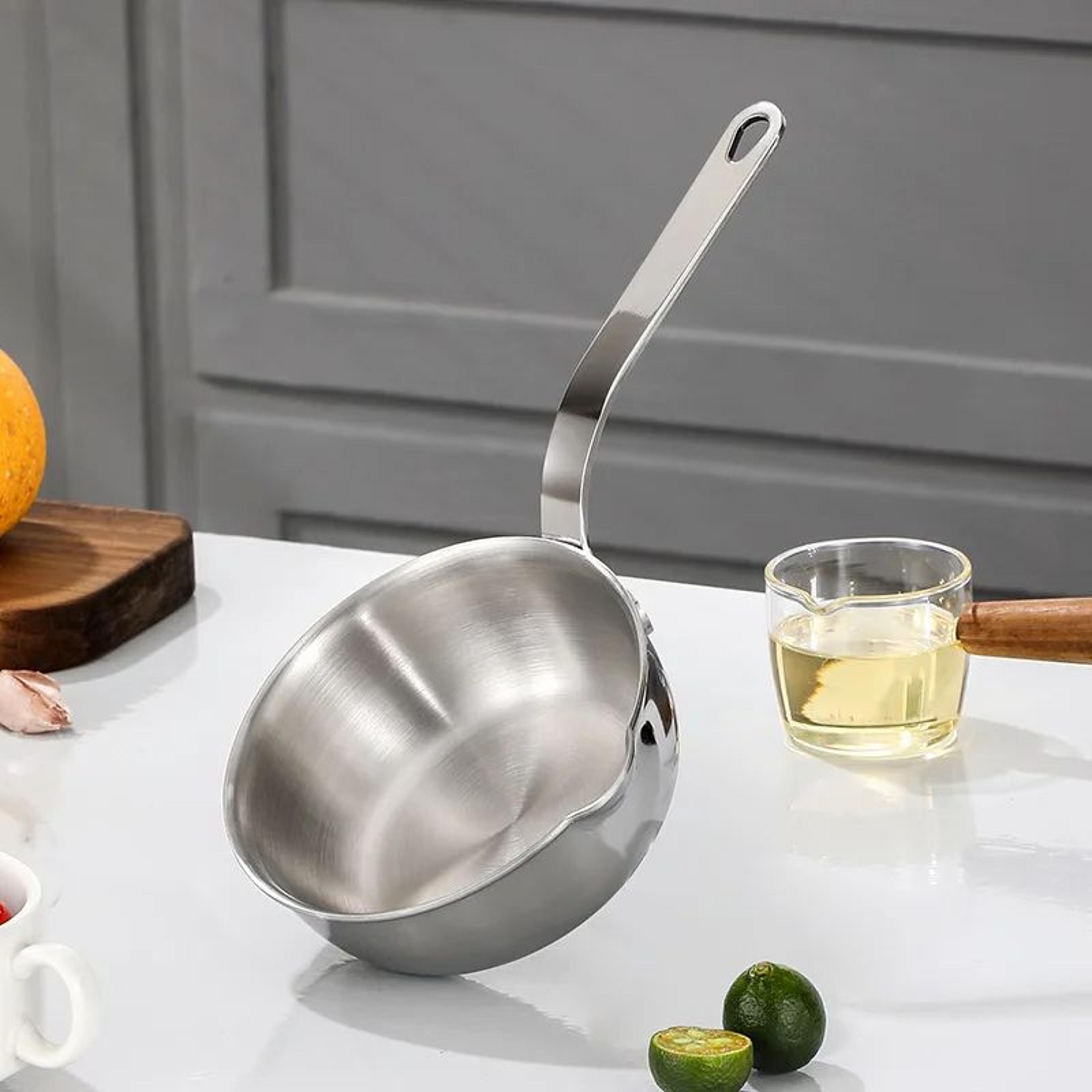 Compact Stainless Steel Mini Frying Pan  Saucepan For Eggs Milk  Sauces 2