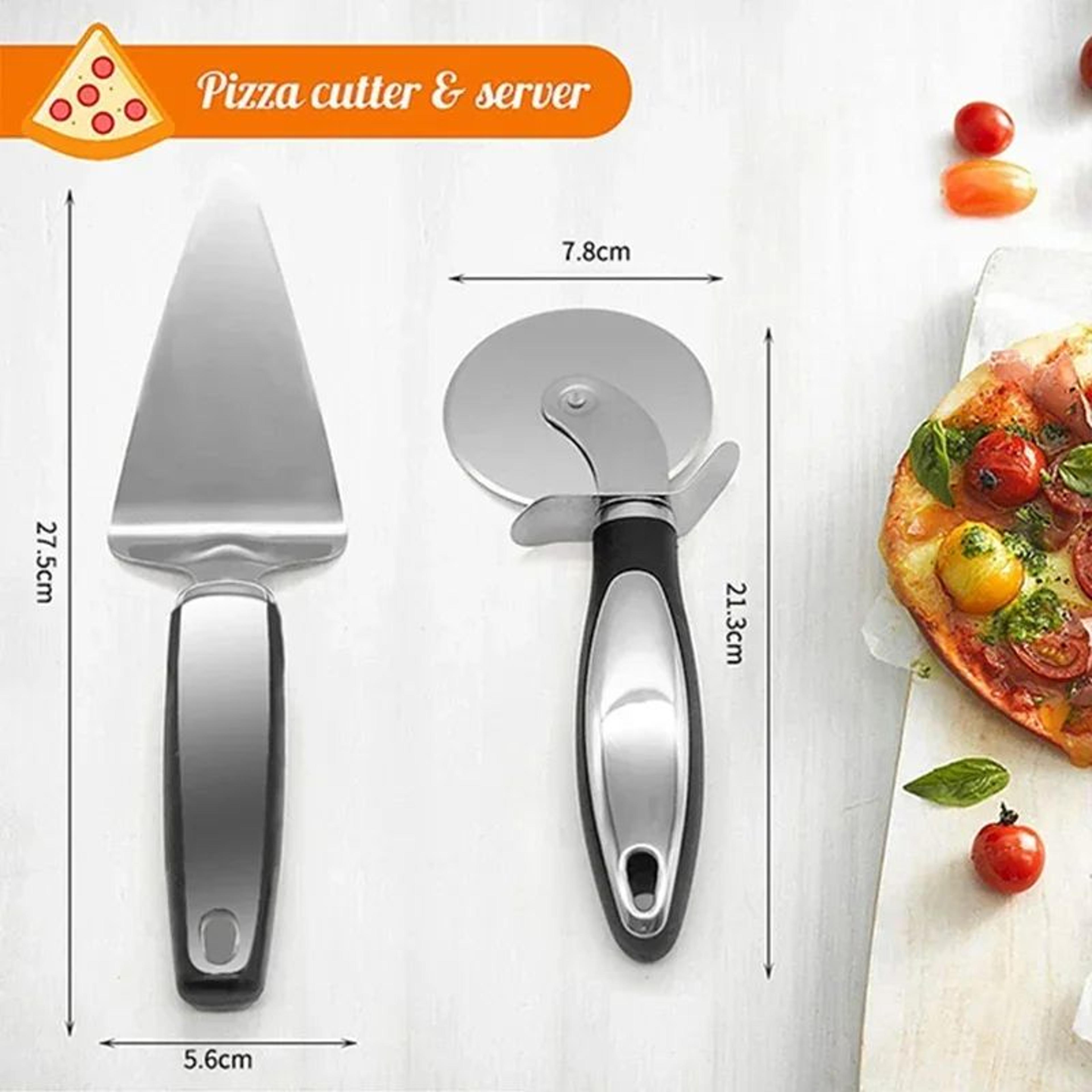 Stainless Steel Pizza Cutter Wheel  HeavyDuty Dough  Pastry Slicer 5