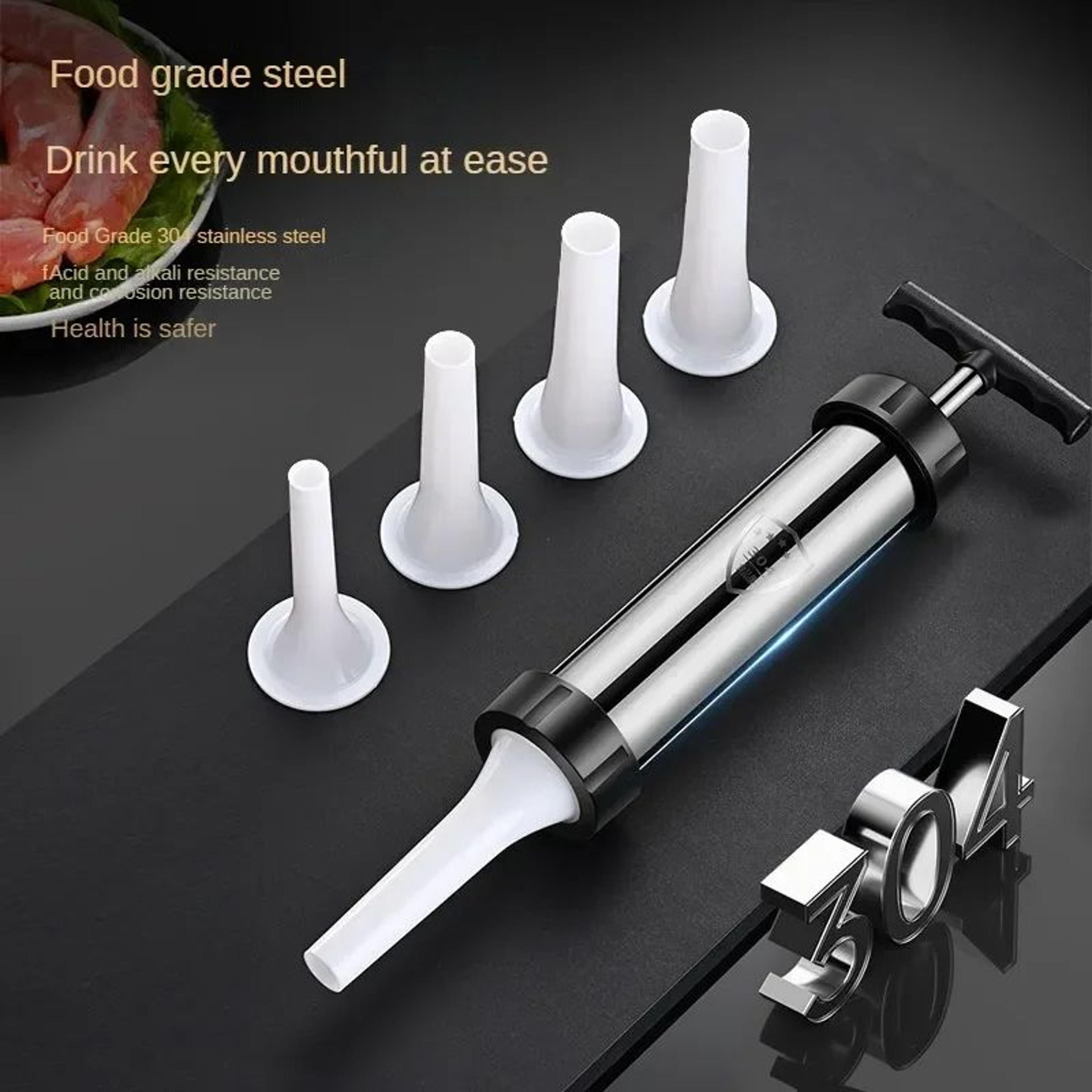 Stainless Steel Sausage Stuffer Gun  Jerky Maker Kit 3