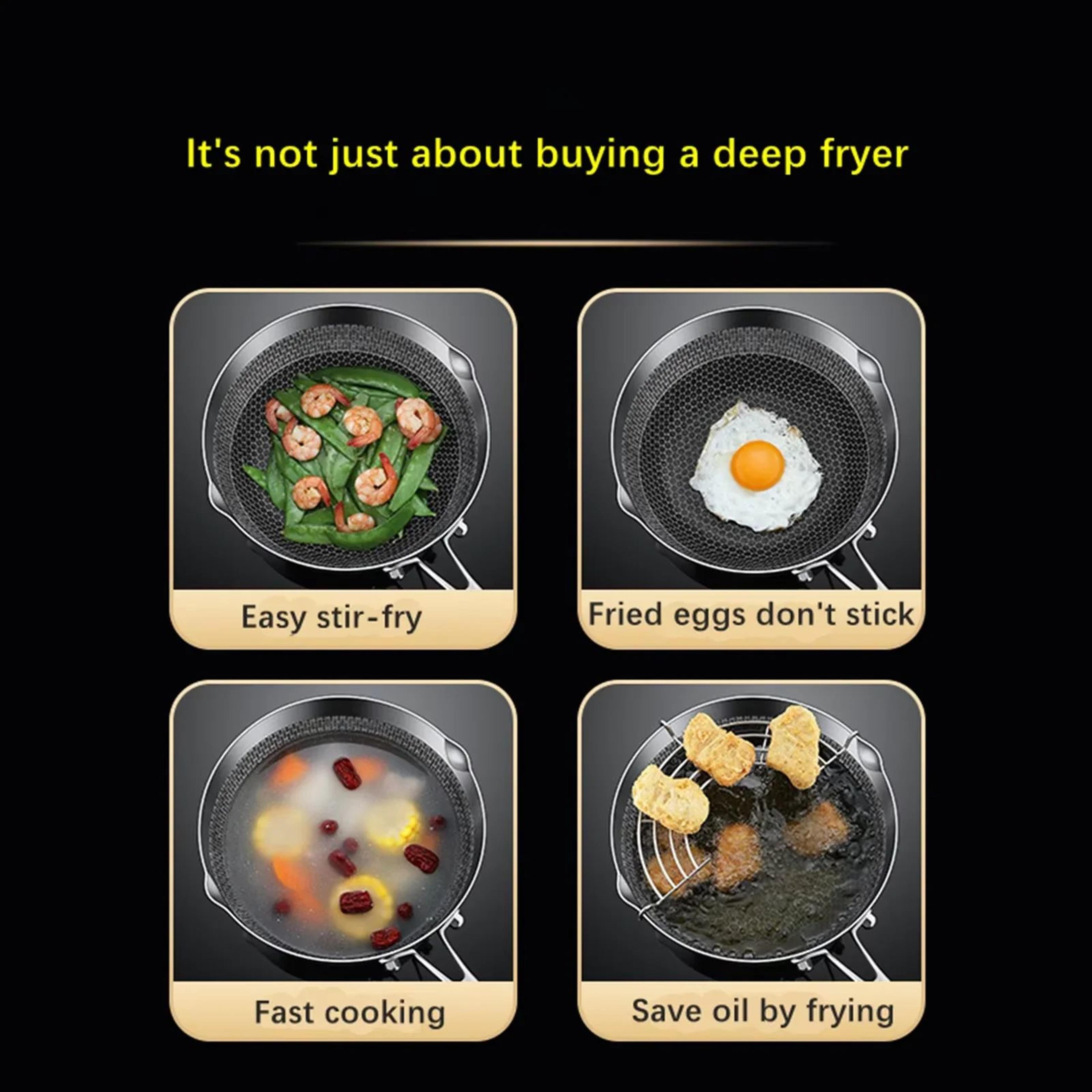 Japanese Tempura Fryer Pot Stainless Steel Deep Fryer Pot For Crispy Home Cooking 5