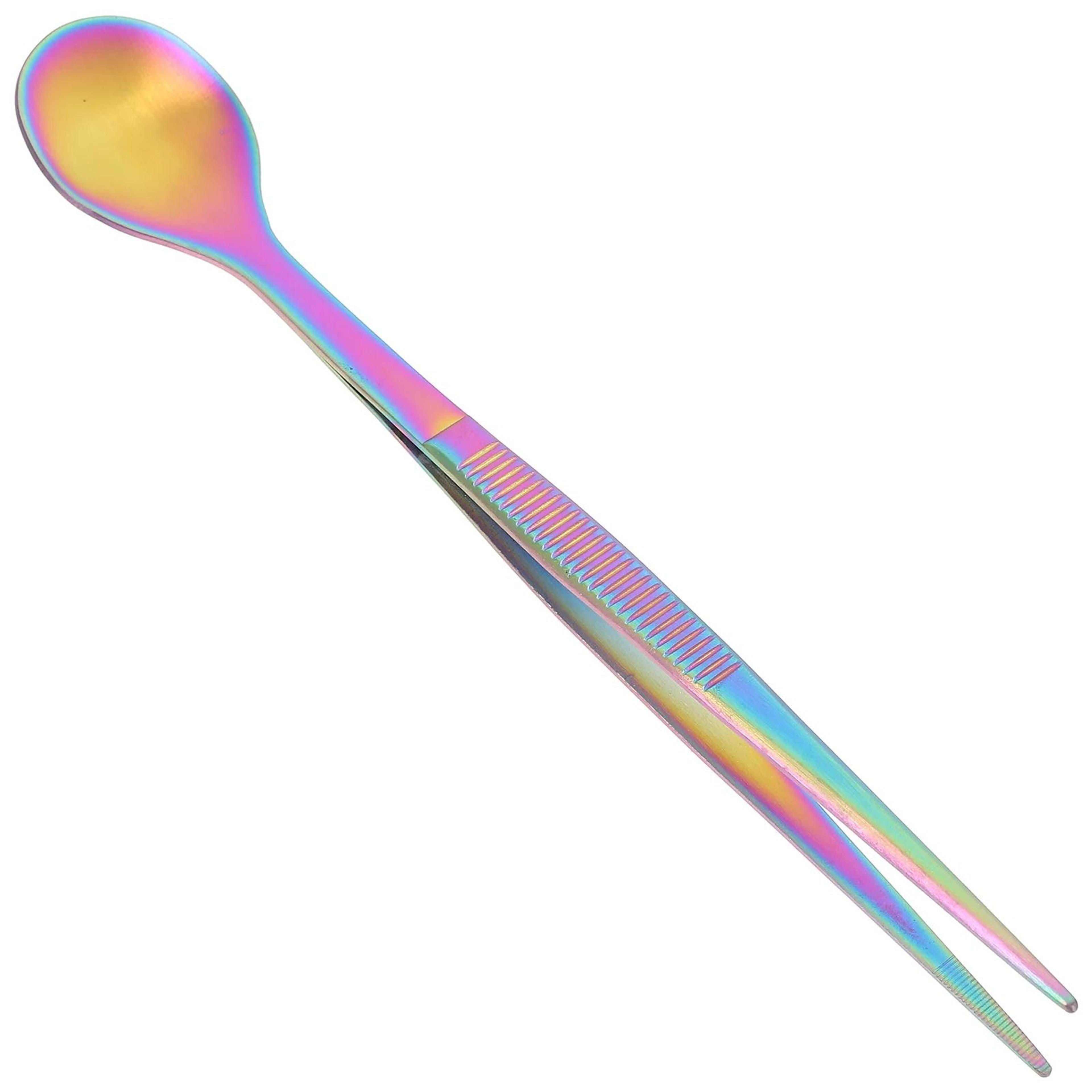Precision Chef Plating Tweezers  Stainless Steel Tasting Spoon Set 7