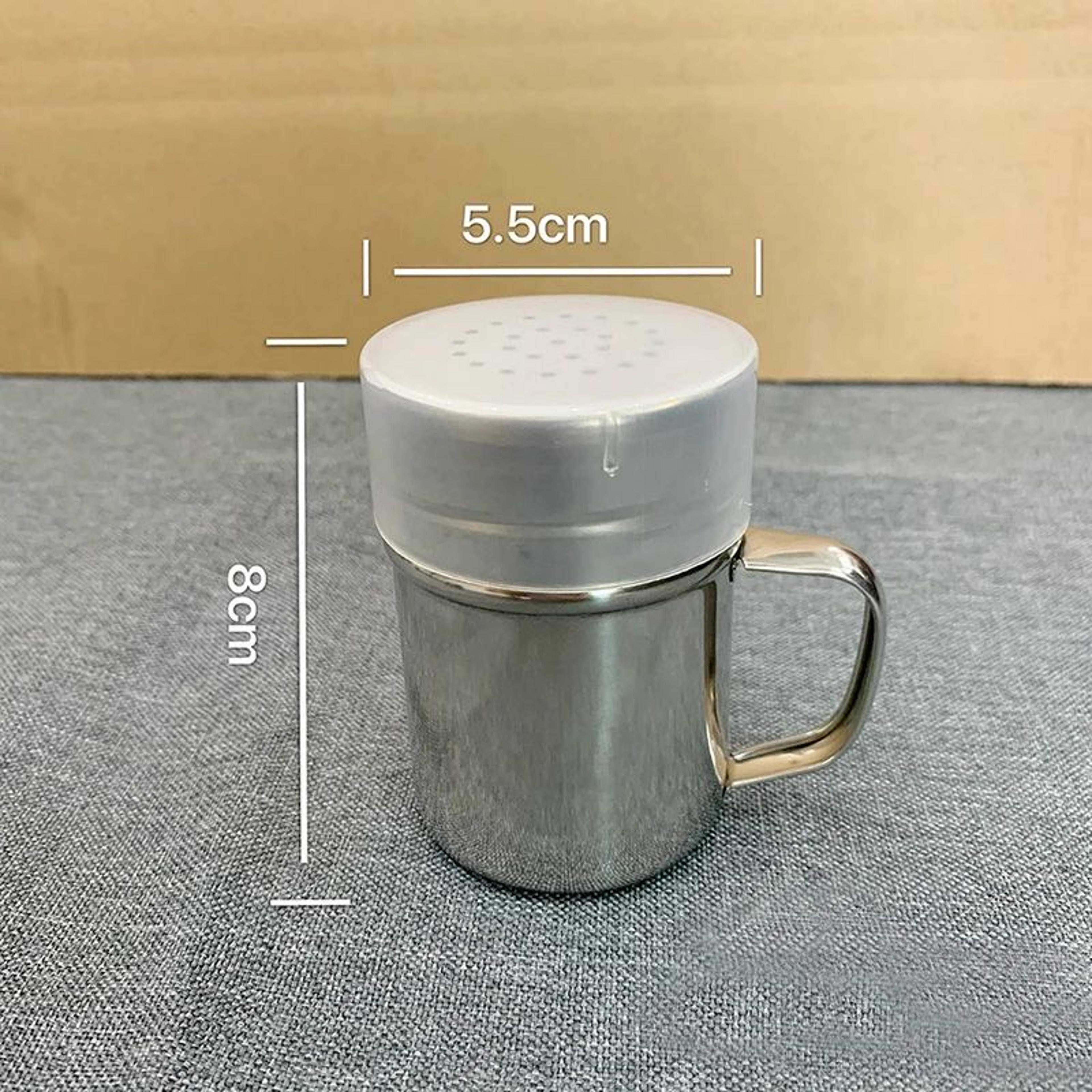 Stainless Steel Spice Shaker With Handle  EasyPour Kitchen Seasoning Dispenser 6