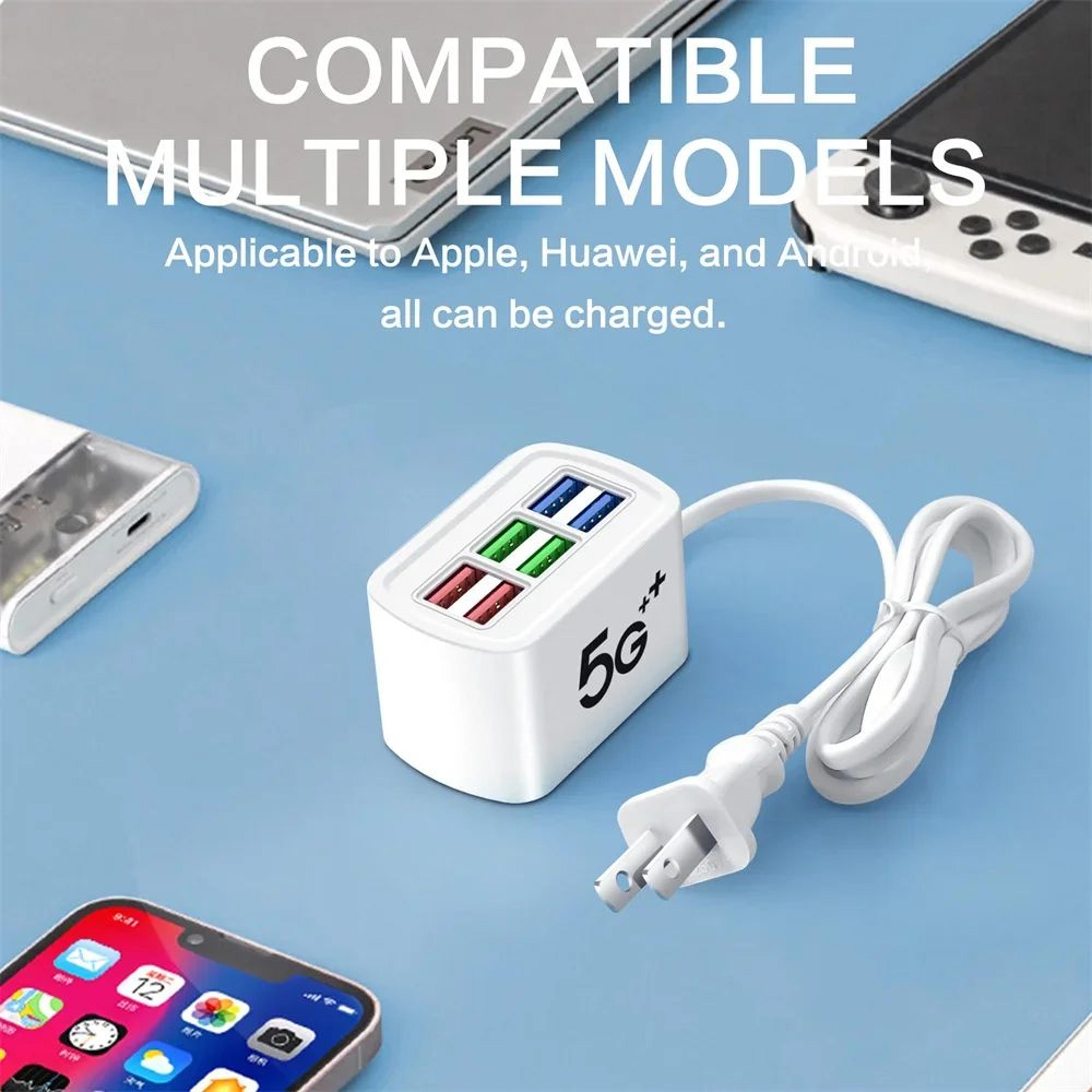 6in1 Fast Charging USB Charging Station  Multiport Power Strip 5