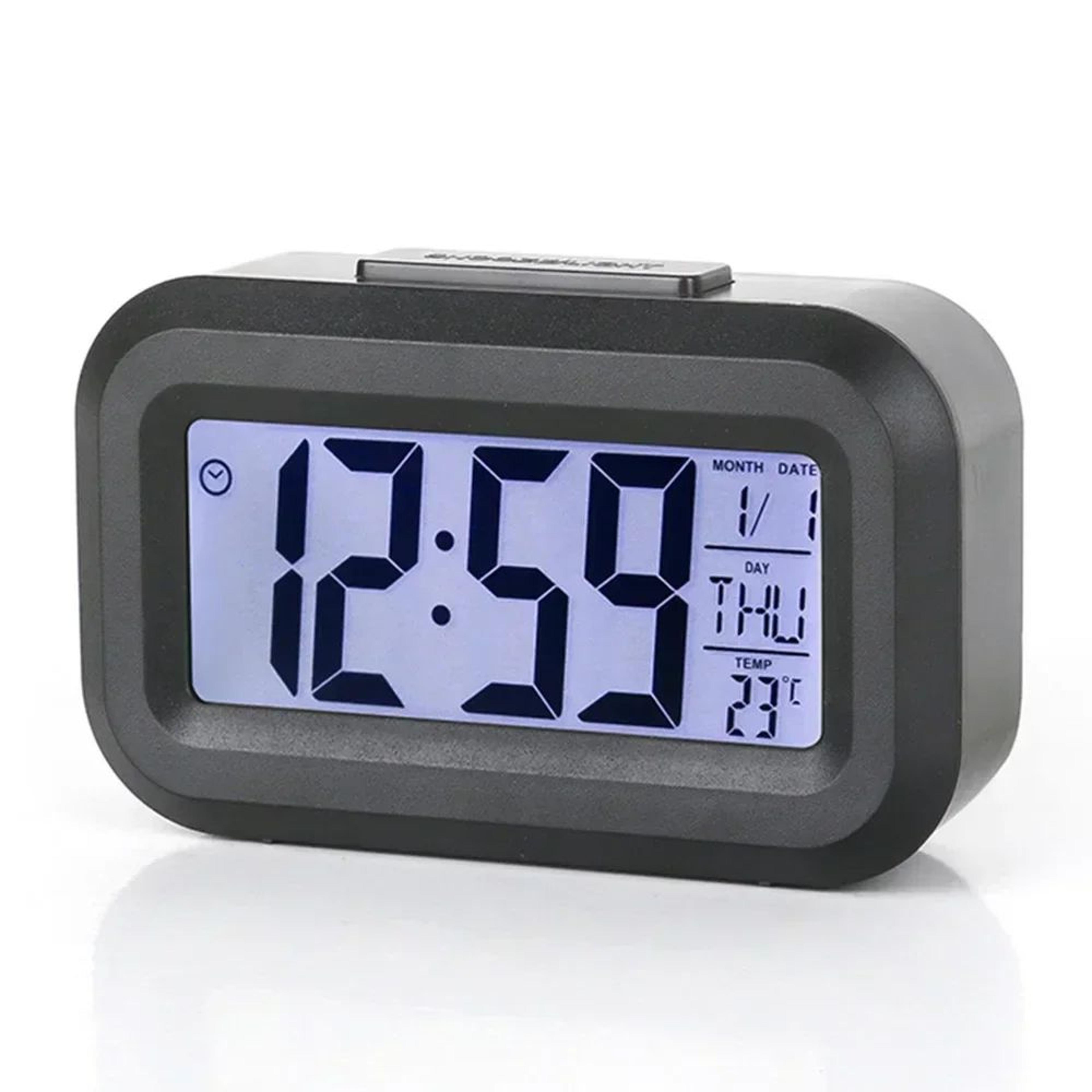 Smart LED Digital Alarm Clock With Backlight  Calendar Display 7