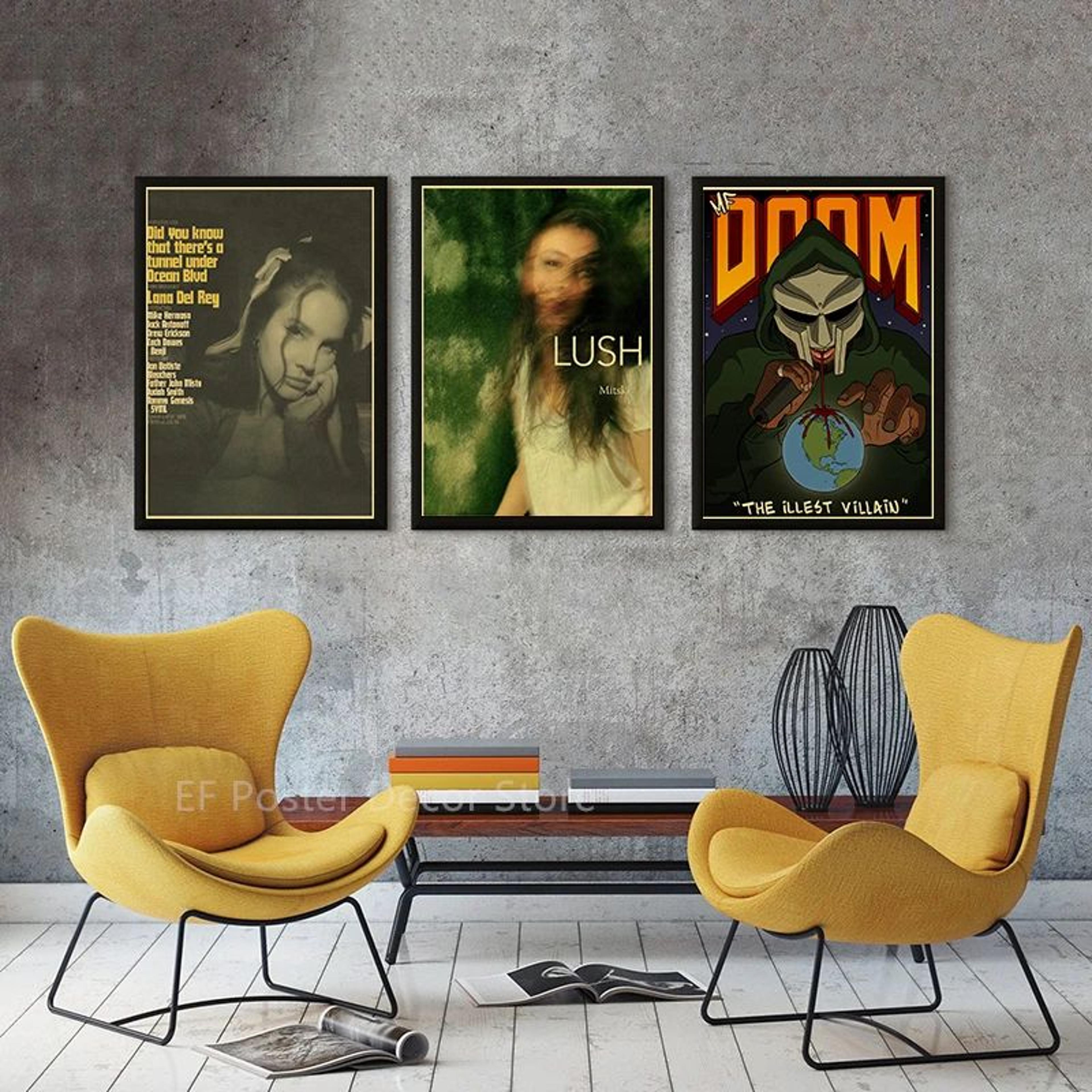 Retro Indie Music Poster Set  Aesthetic Album Wall Art Prints For Bedroom  Studio Decor 1