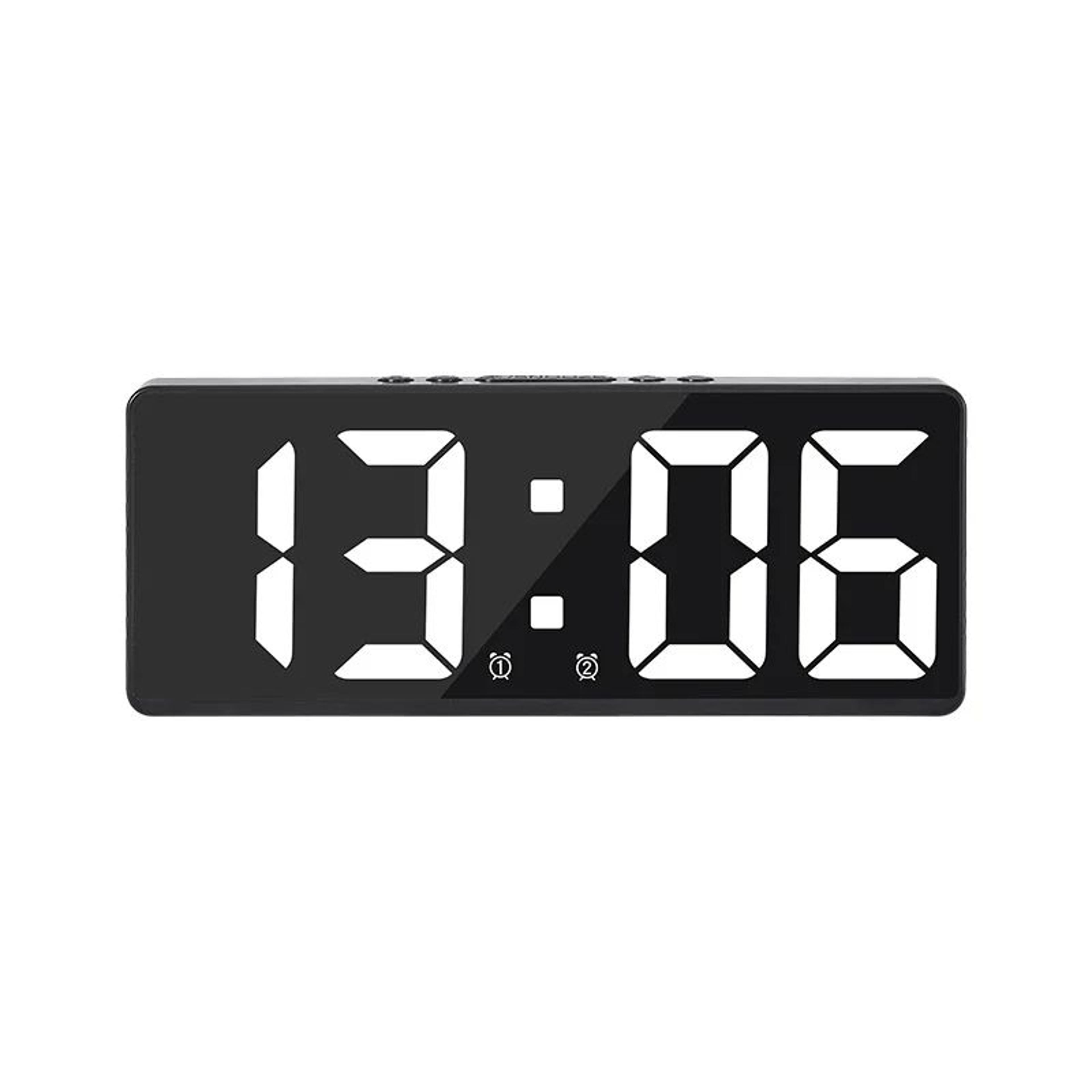 Smart Voice Control LED Digital Alarm Clock With Temperature  Night Mode 8