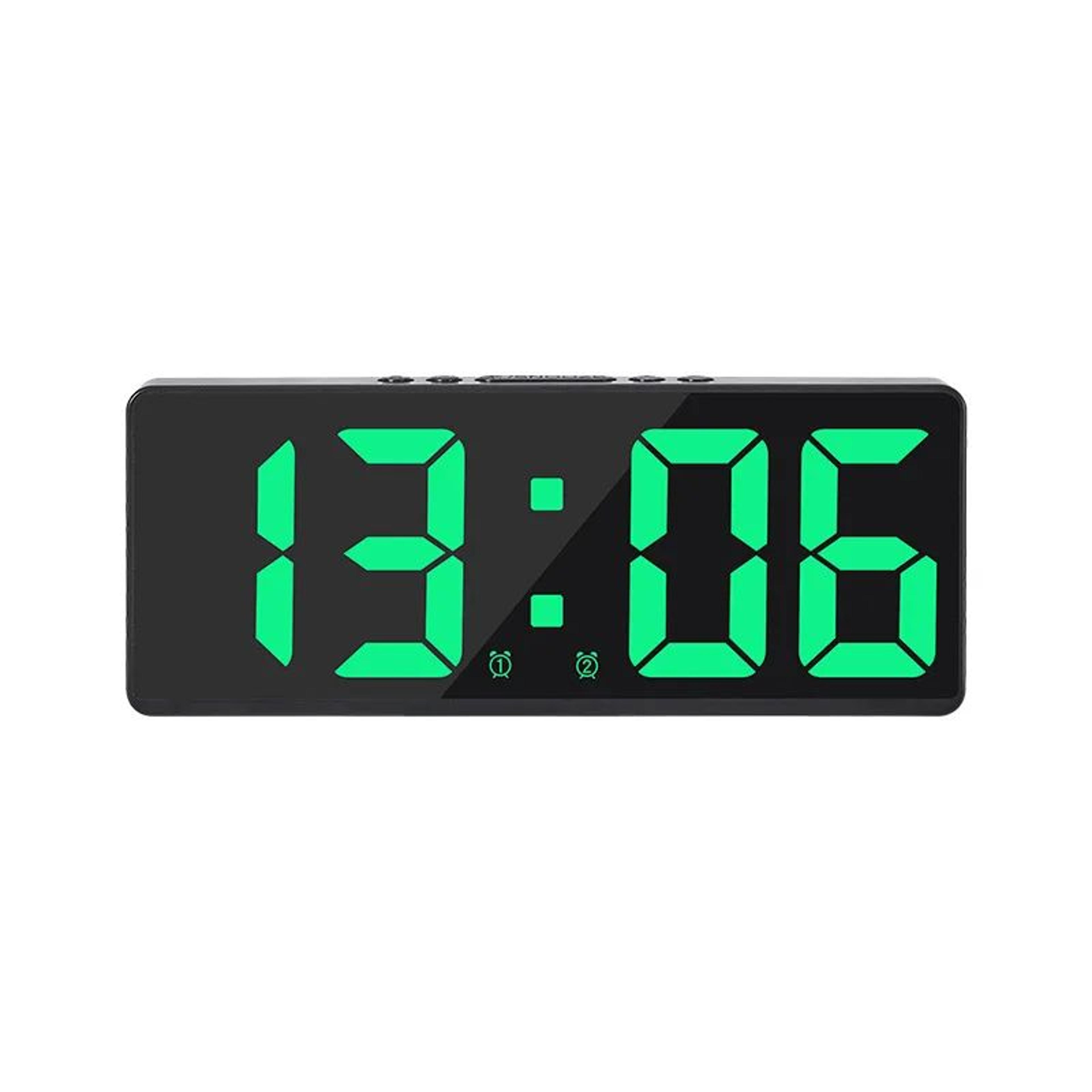 Smart Voice Control LED Digital Alarm Clock With Temperature  Night Mode 9