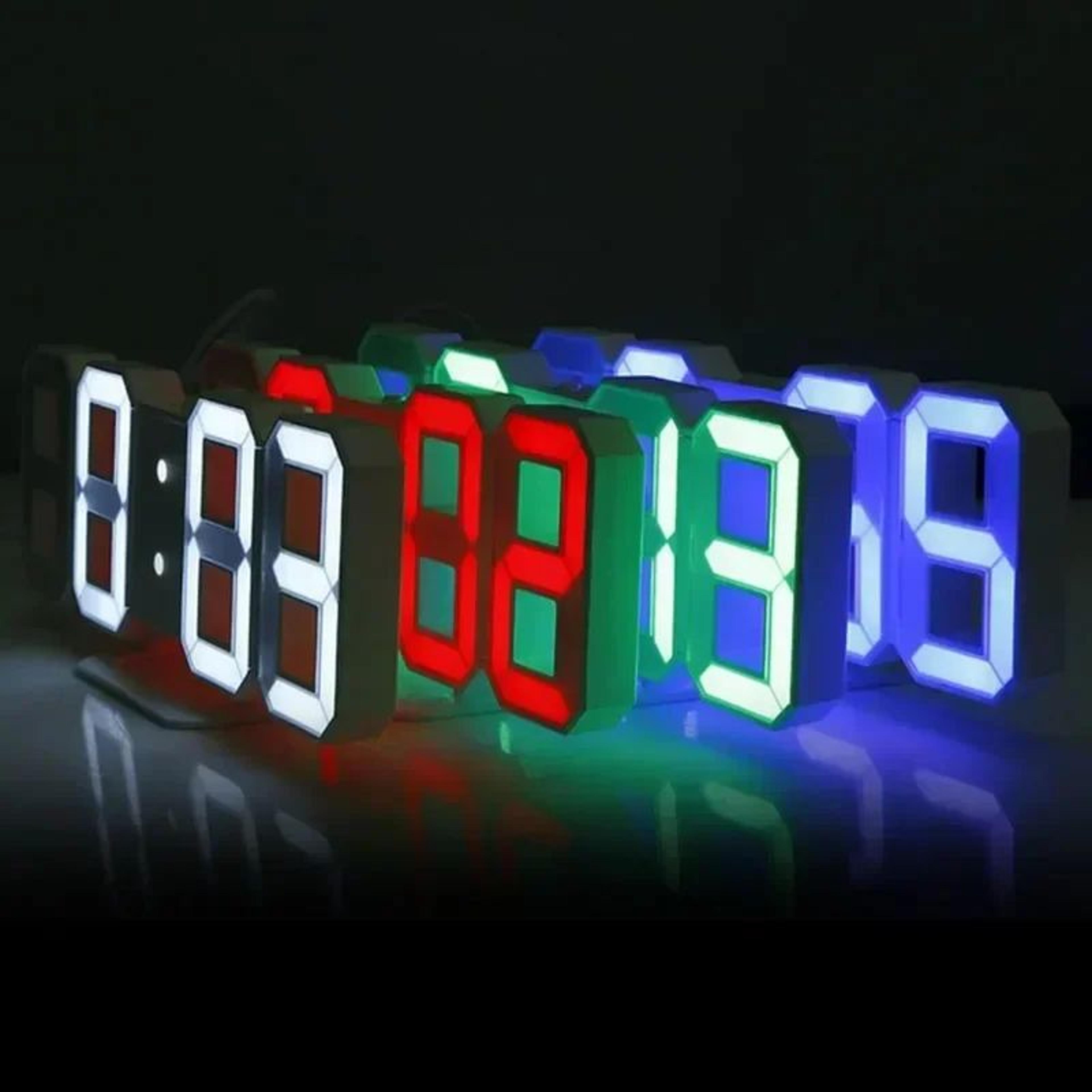 Modern LED Digital Wall Clock With 3D Display  Adjustable Night Mode 5