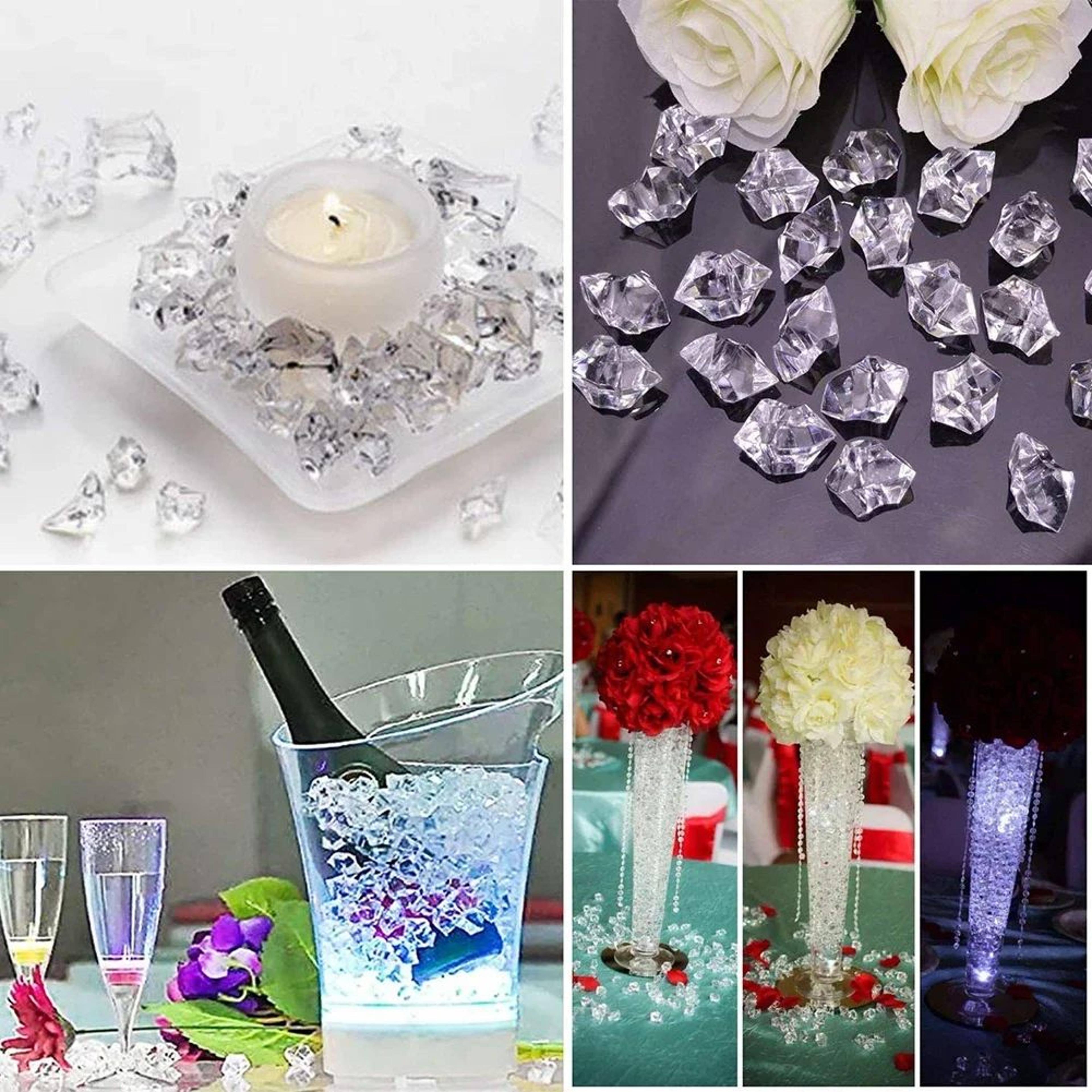 Clear Fake Crushed Ice Acrylic Vase Filler Gems For Wedding Centerpieces And Crafts 3
