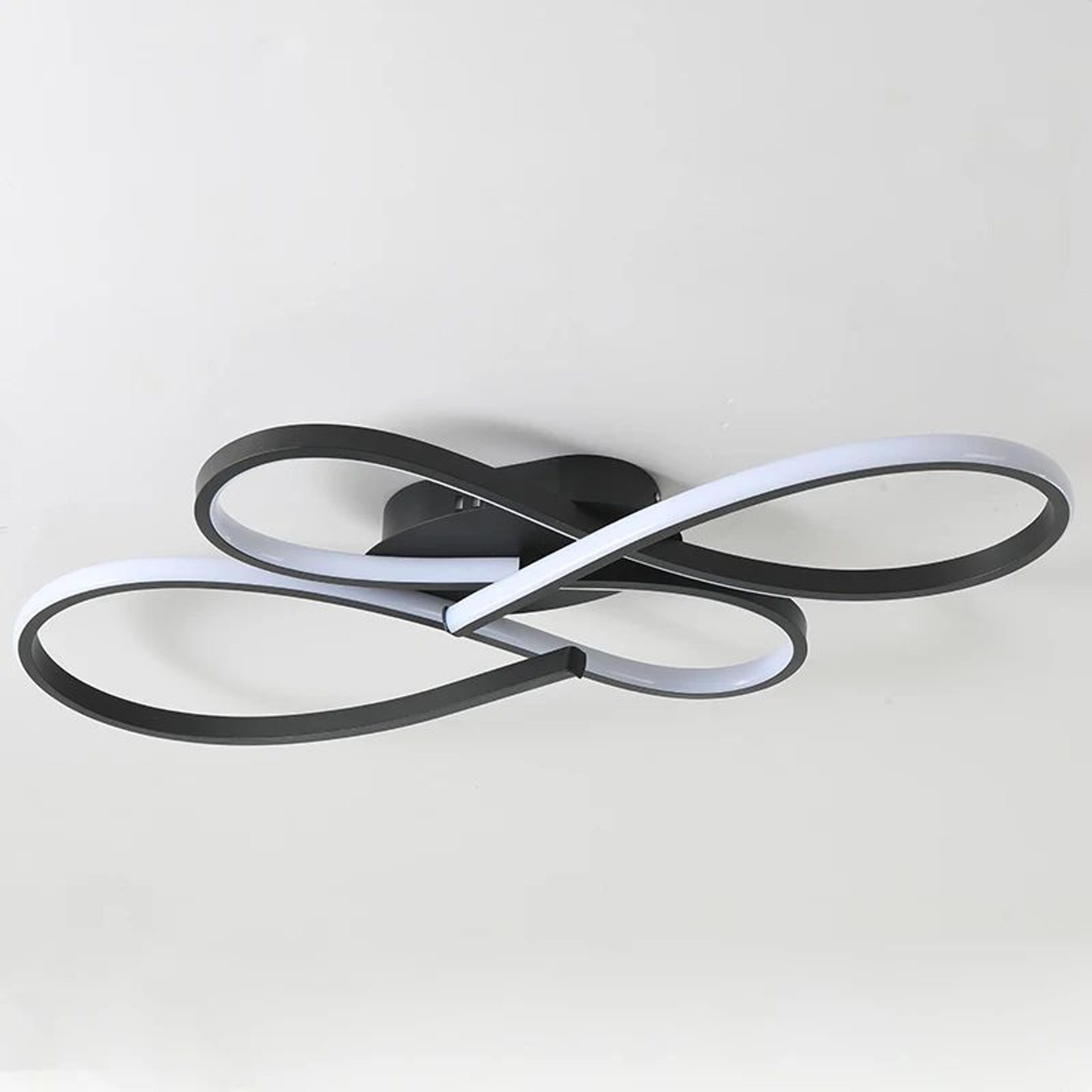 Modern Black LED Ceiling Chandelier For Living Room Bedroom And Study 2