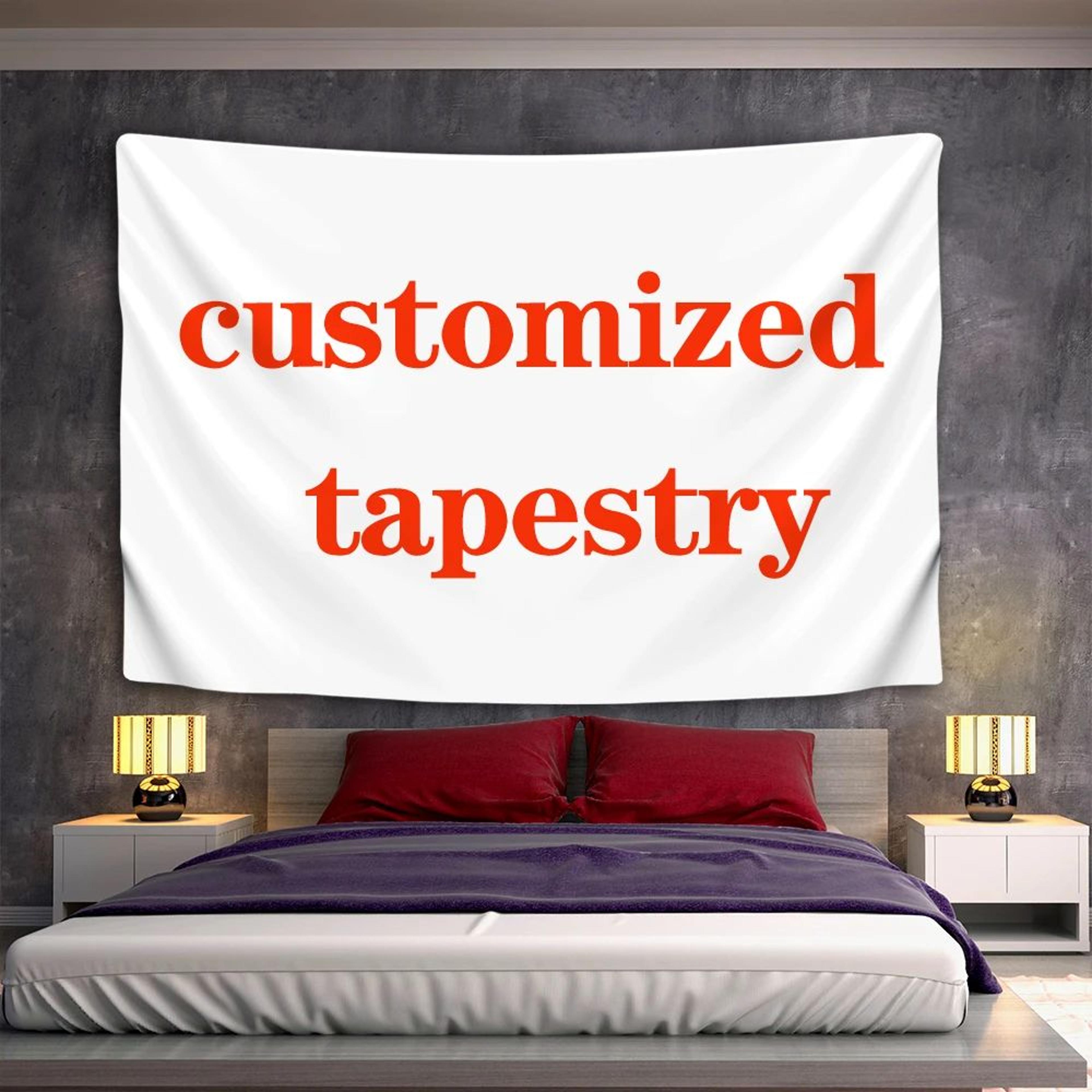 custom boho mandala photo tapestry – personalized wall decor blanket