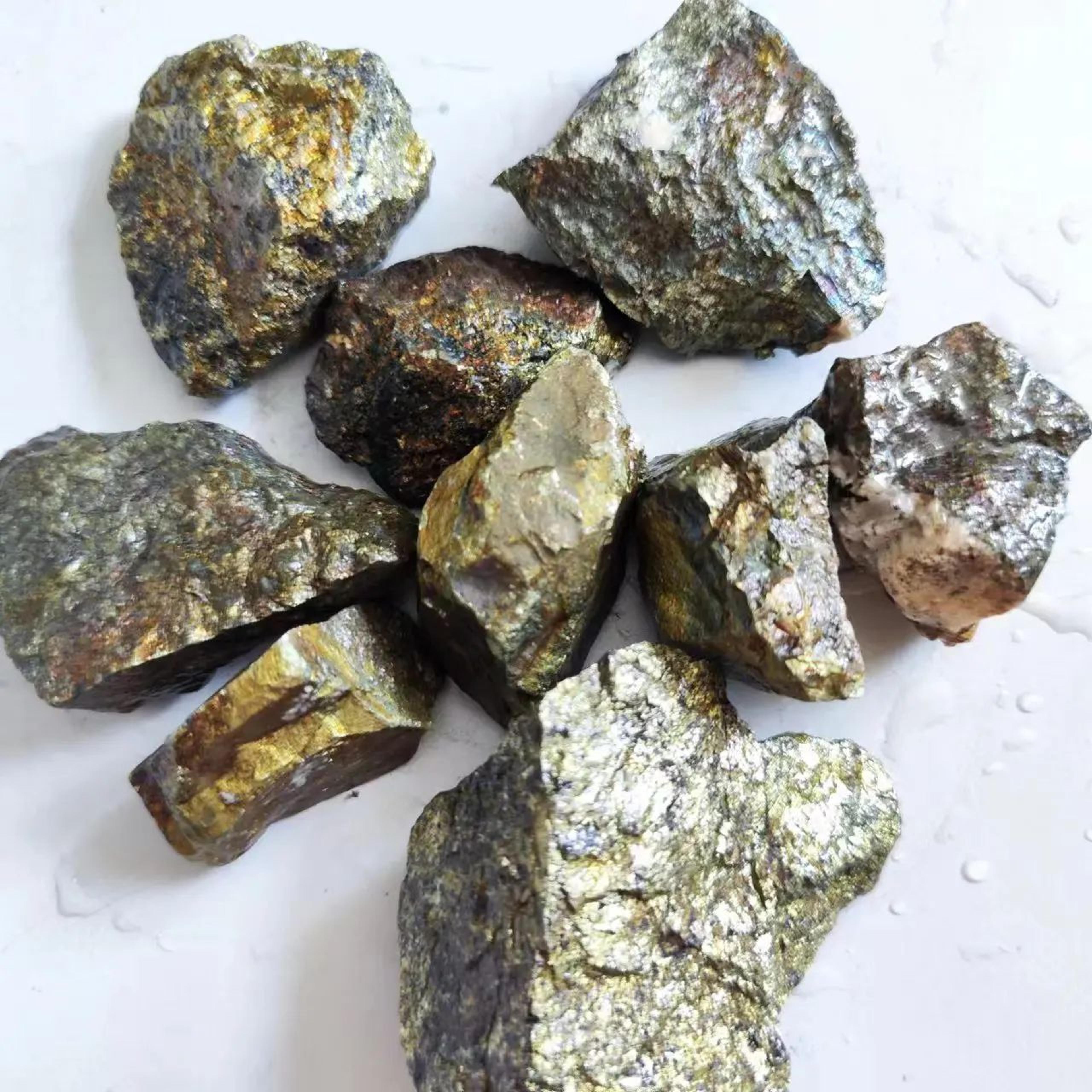 natural chalcopyrite specimen raw copper ore mineral for collectors & classrooms