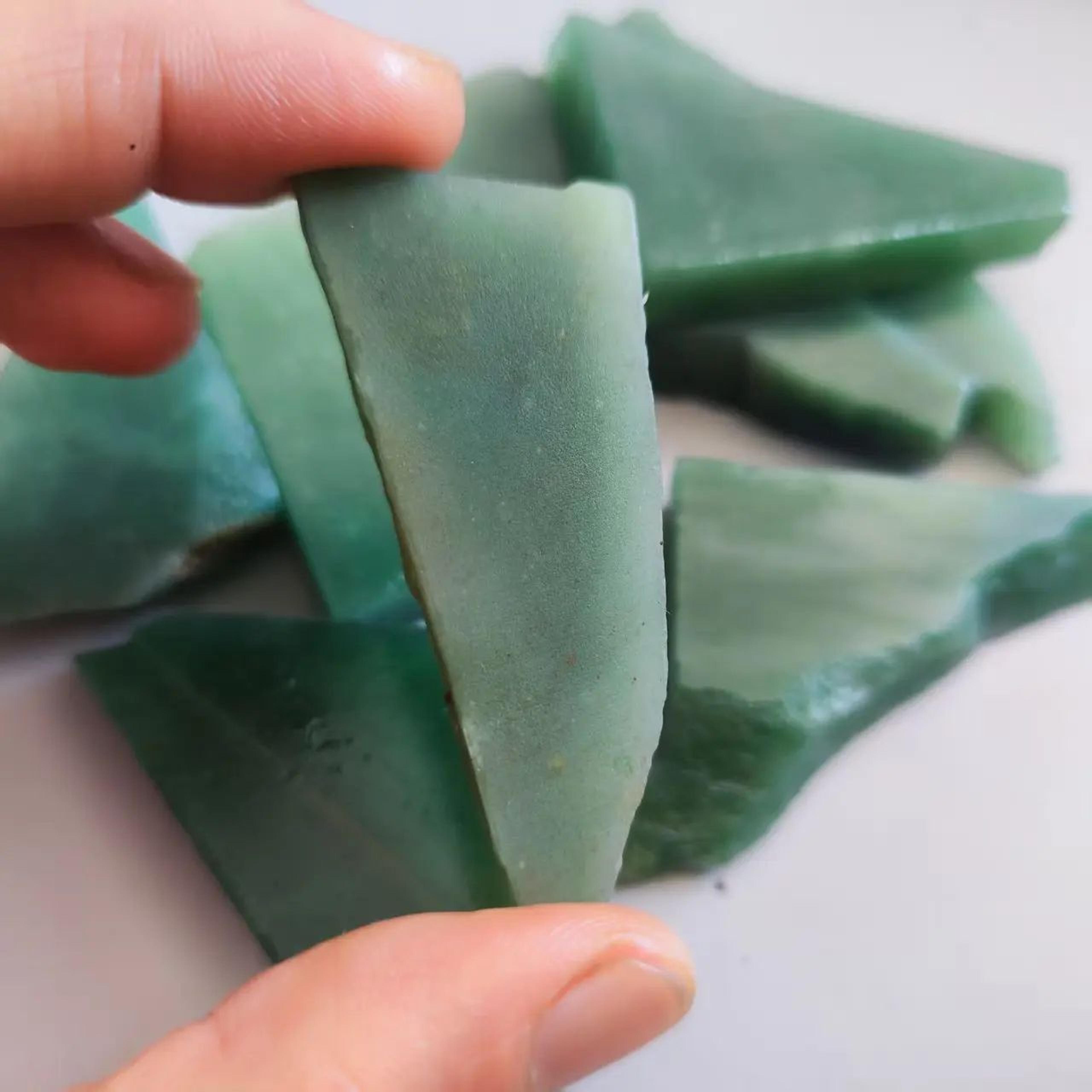 Premium Natural Jadeite Stone  Raw Green Jade Crystal For Decor  Collection 0
