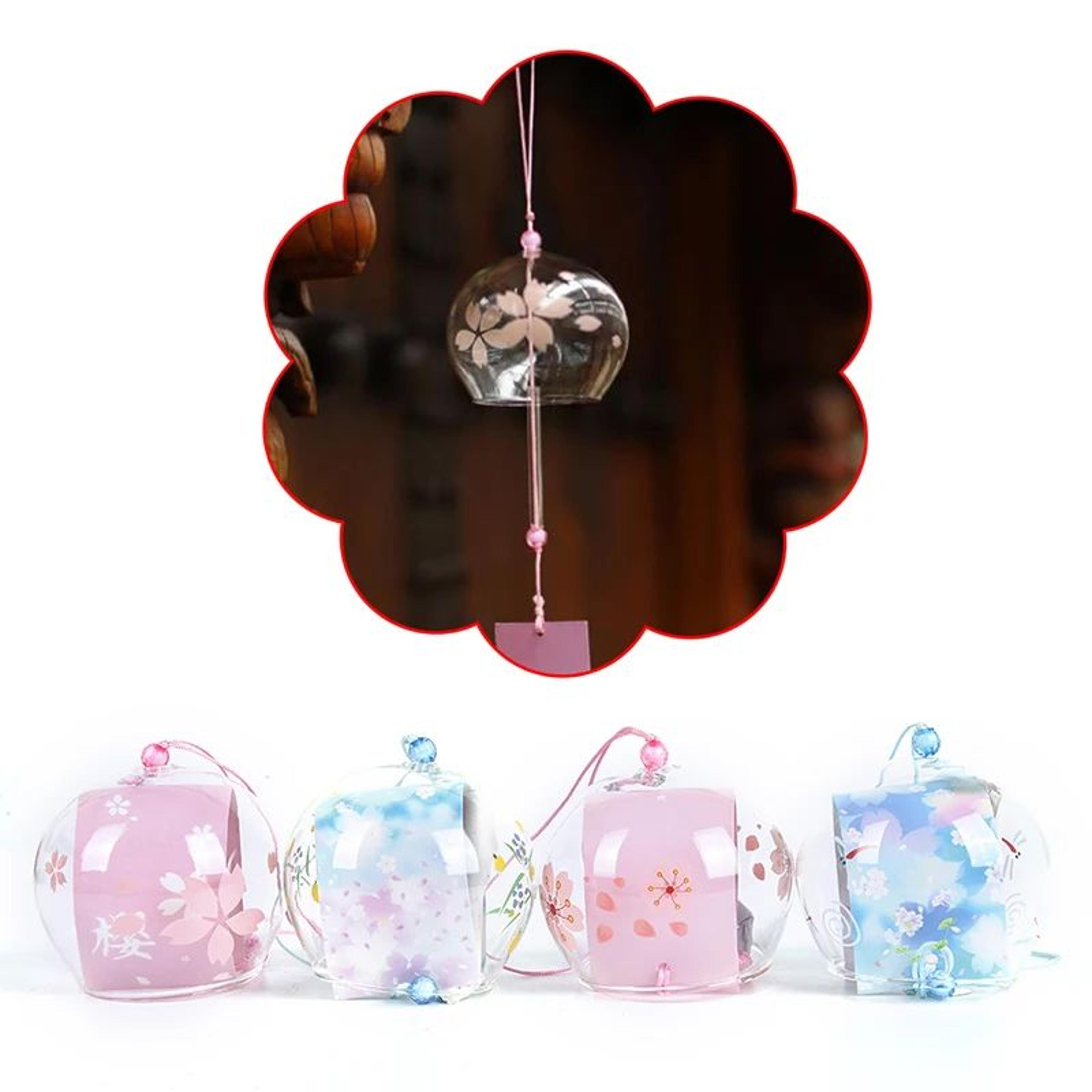 Sakura Glass Wind Chime  Japanese Wind Bell For Peaceful Outdoor Decor 3