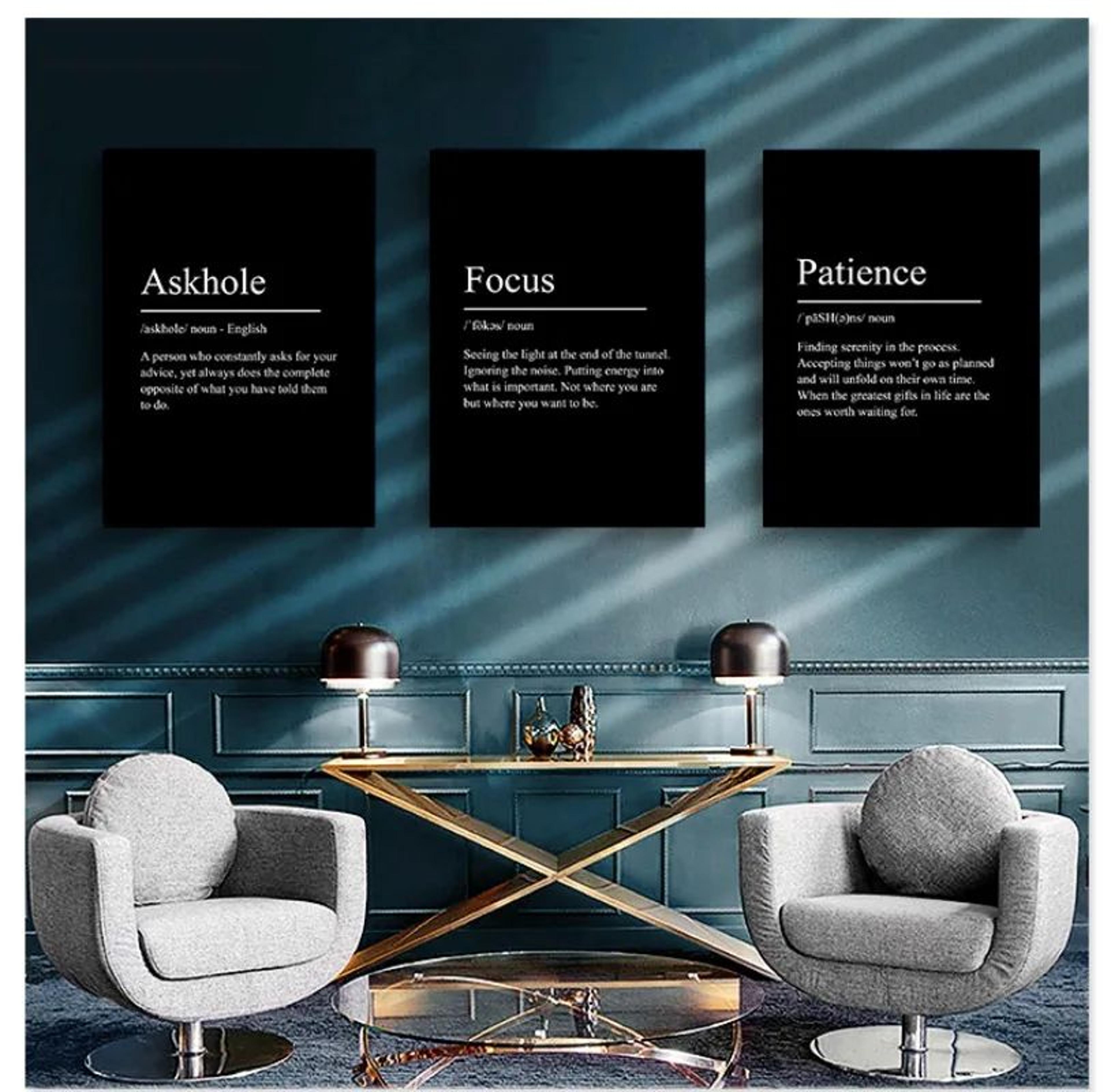 Minimalist Motivational Wall Art Canvas  Success Definition Poster For Focus  Discipline 2