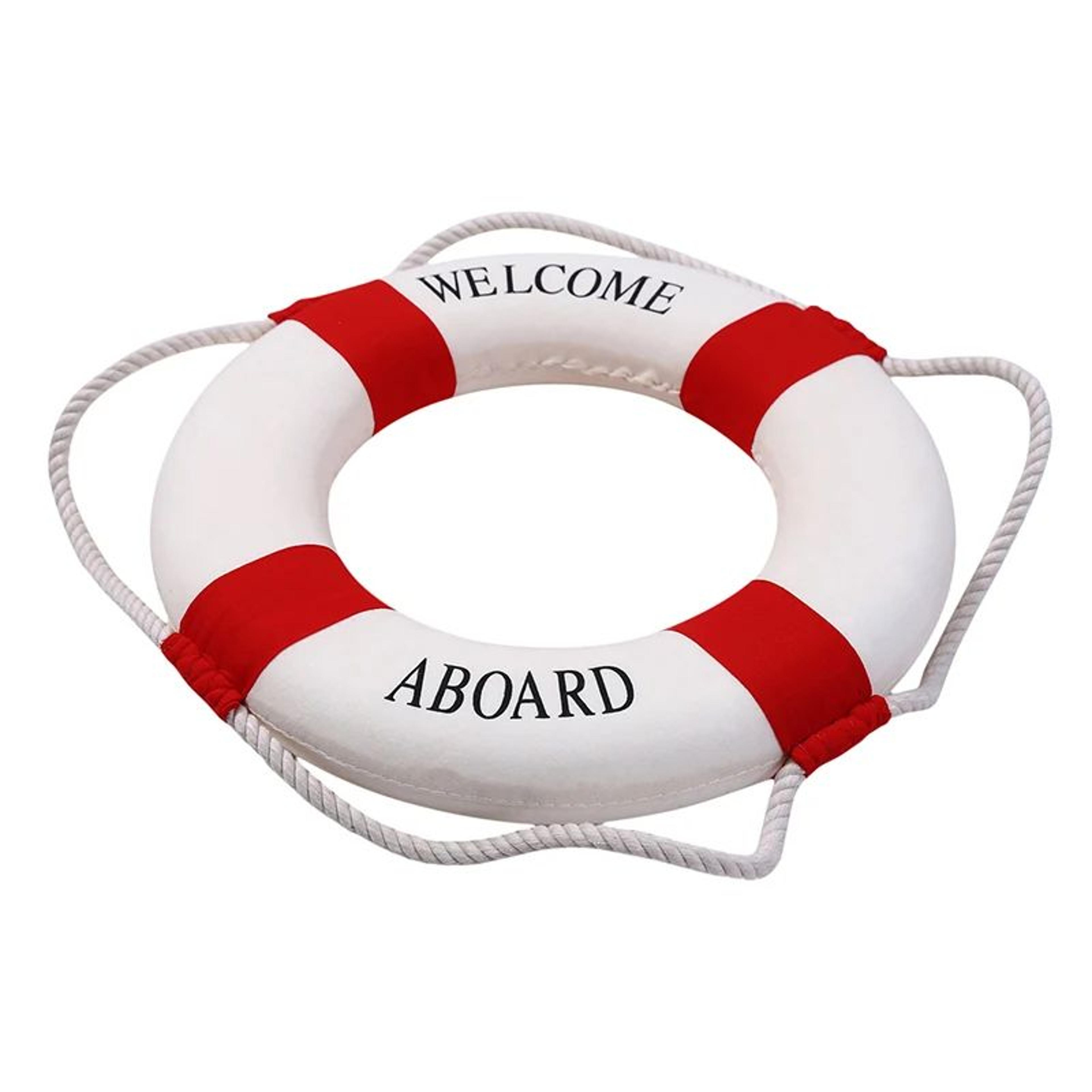 Vintage Nautical Lifebuoy Wall Decor  Mediterranean Coastal Accent 8