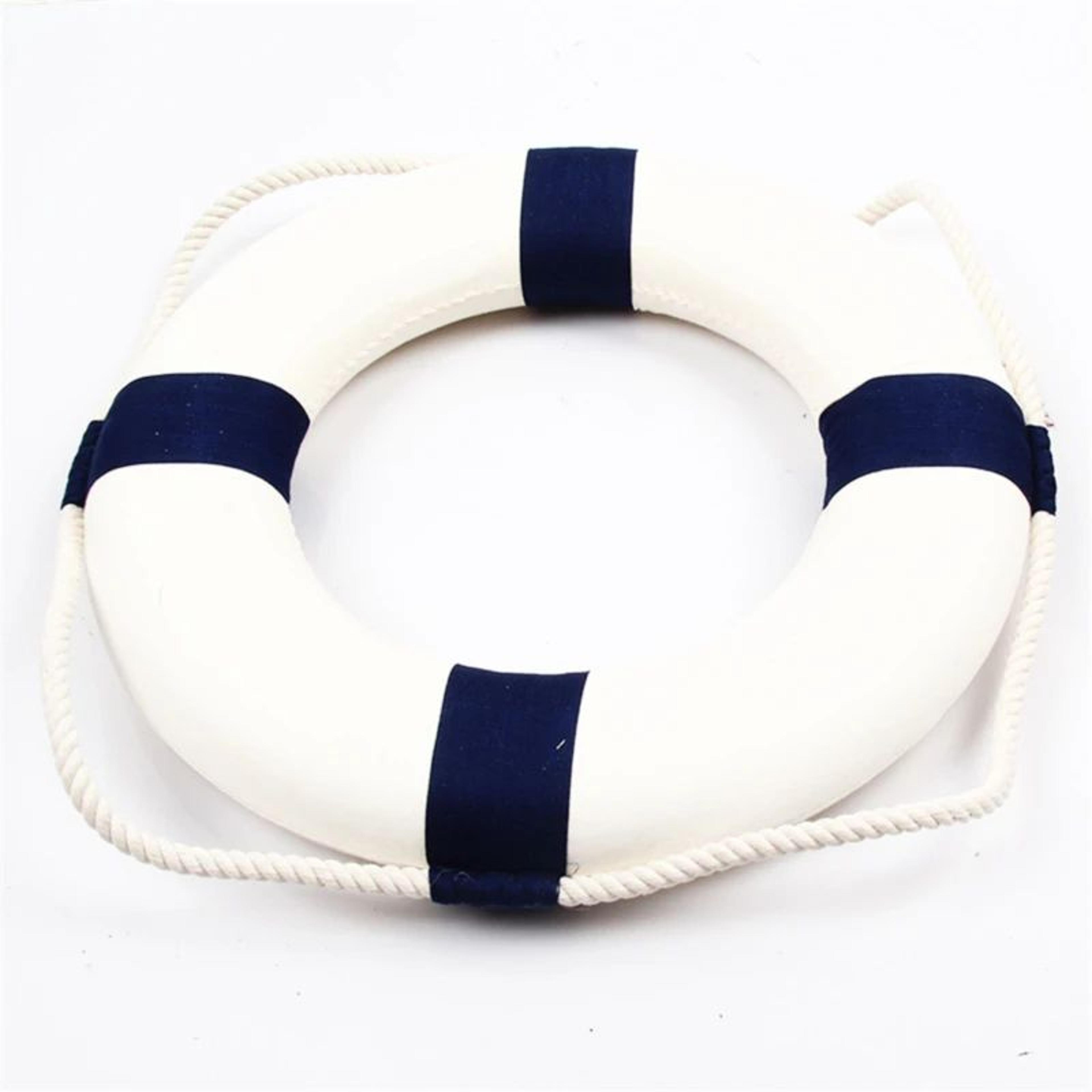 Vintage Nautical Lifebuoy Wall Decor  Mediterranean Coastal Accent 10