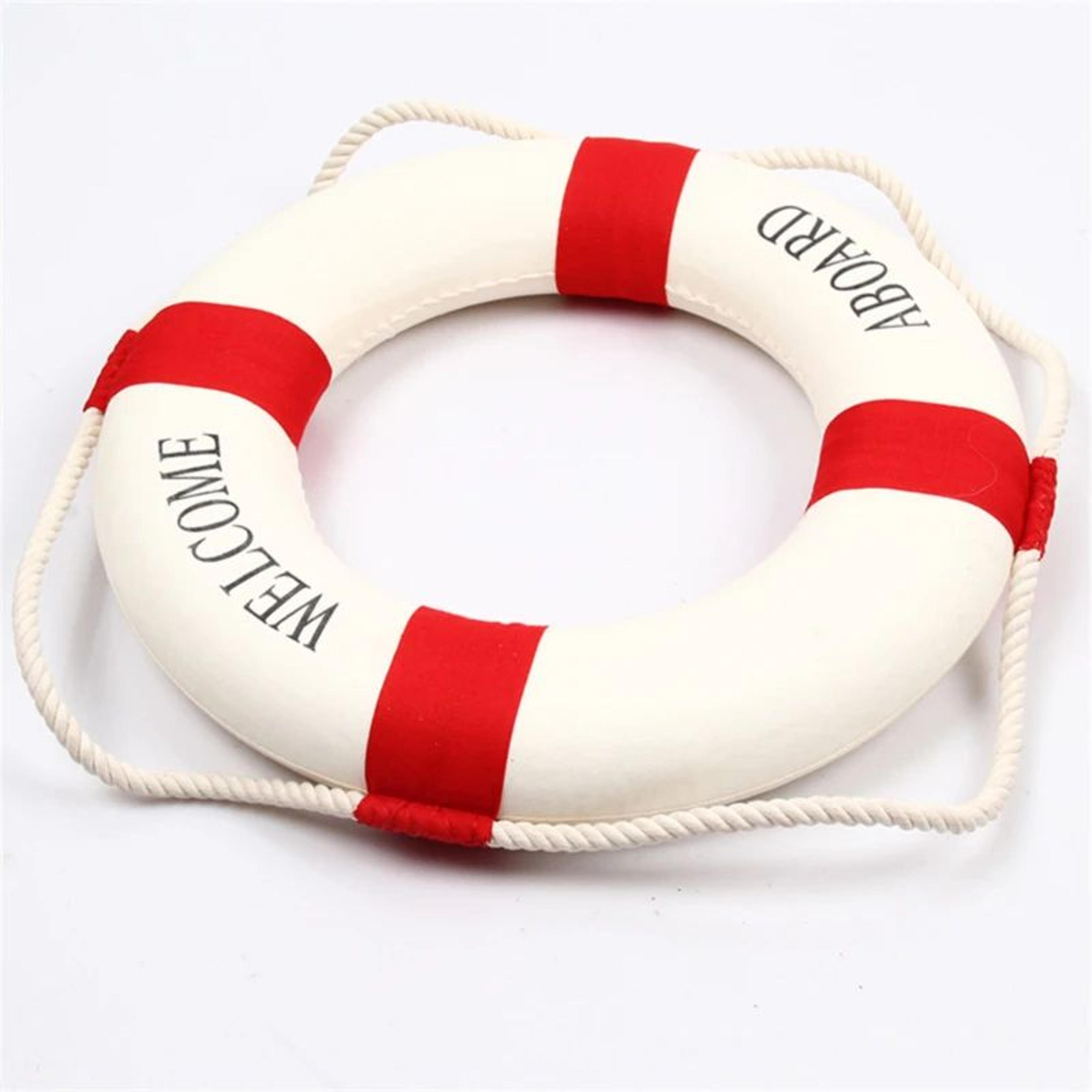 Vintage Nautical Lifebuoy Wall Decor  Mediterranean Coastal Accent 11