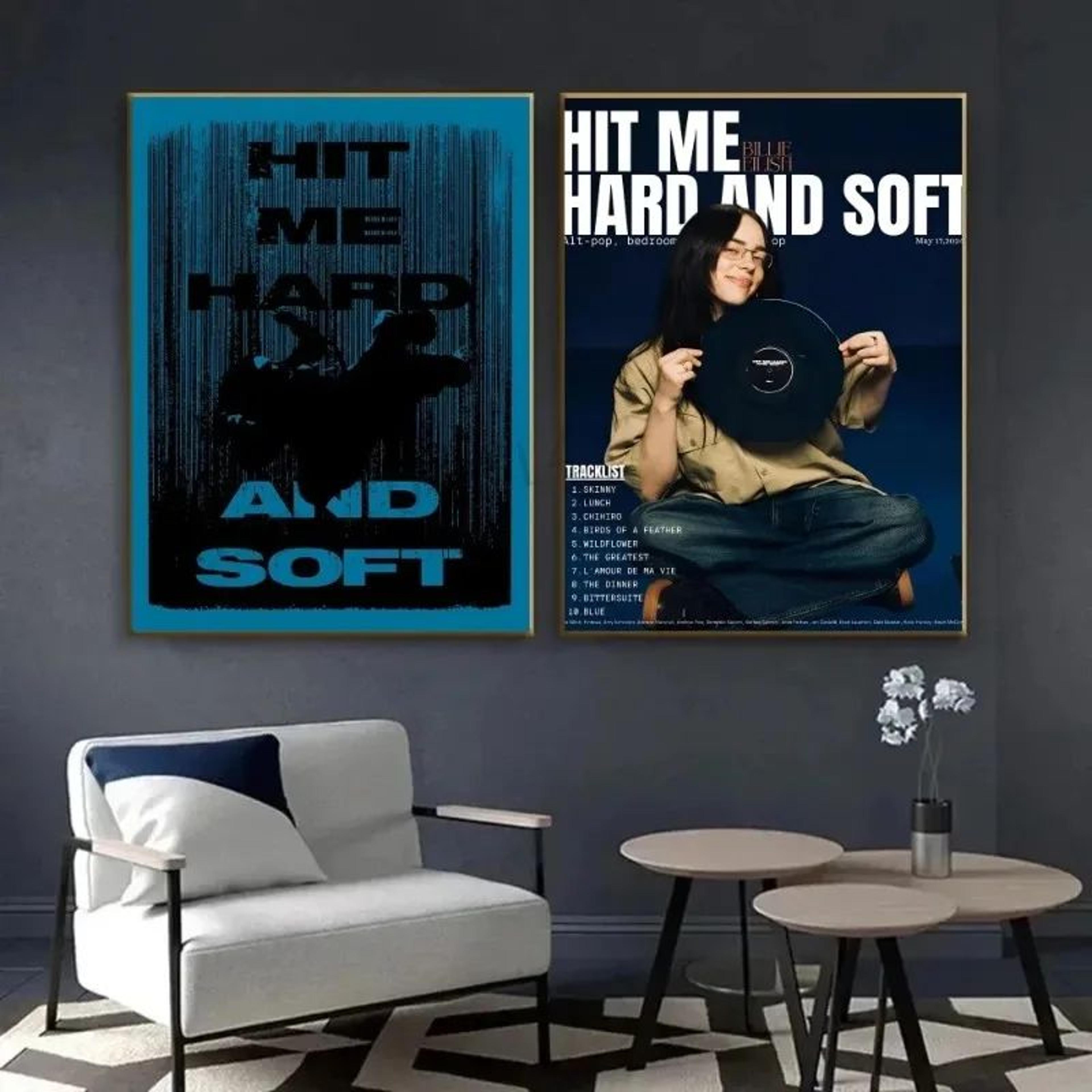 Hit Me Hard And Soft Vintage Music Poster On Kraft Paper For Aesthetic Room Decor 1