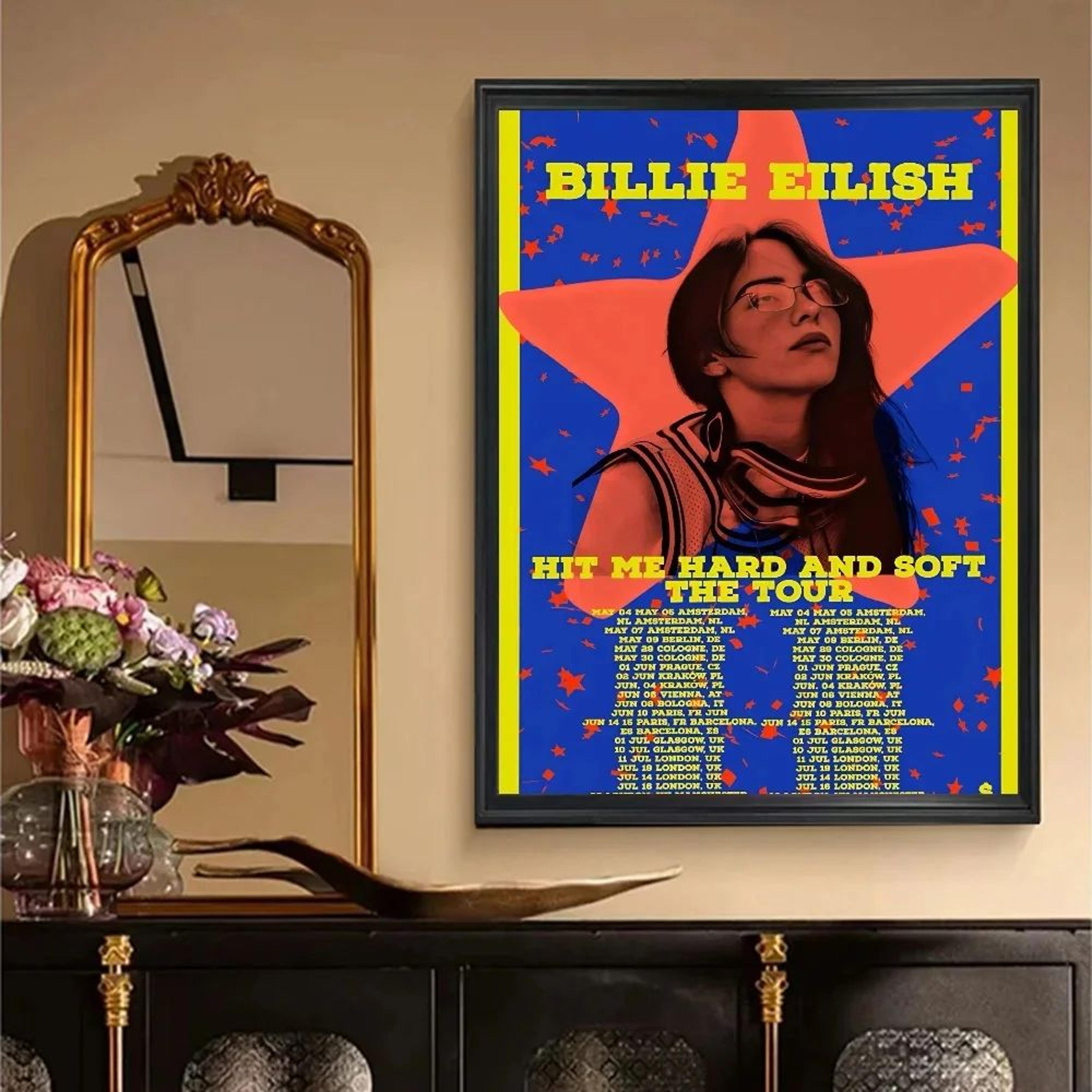 Hit Me Hard And Soft Vintage Music Poster On Kraft Paper For Aesthetic Room Decor 8