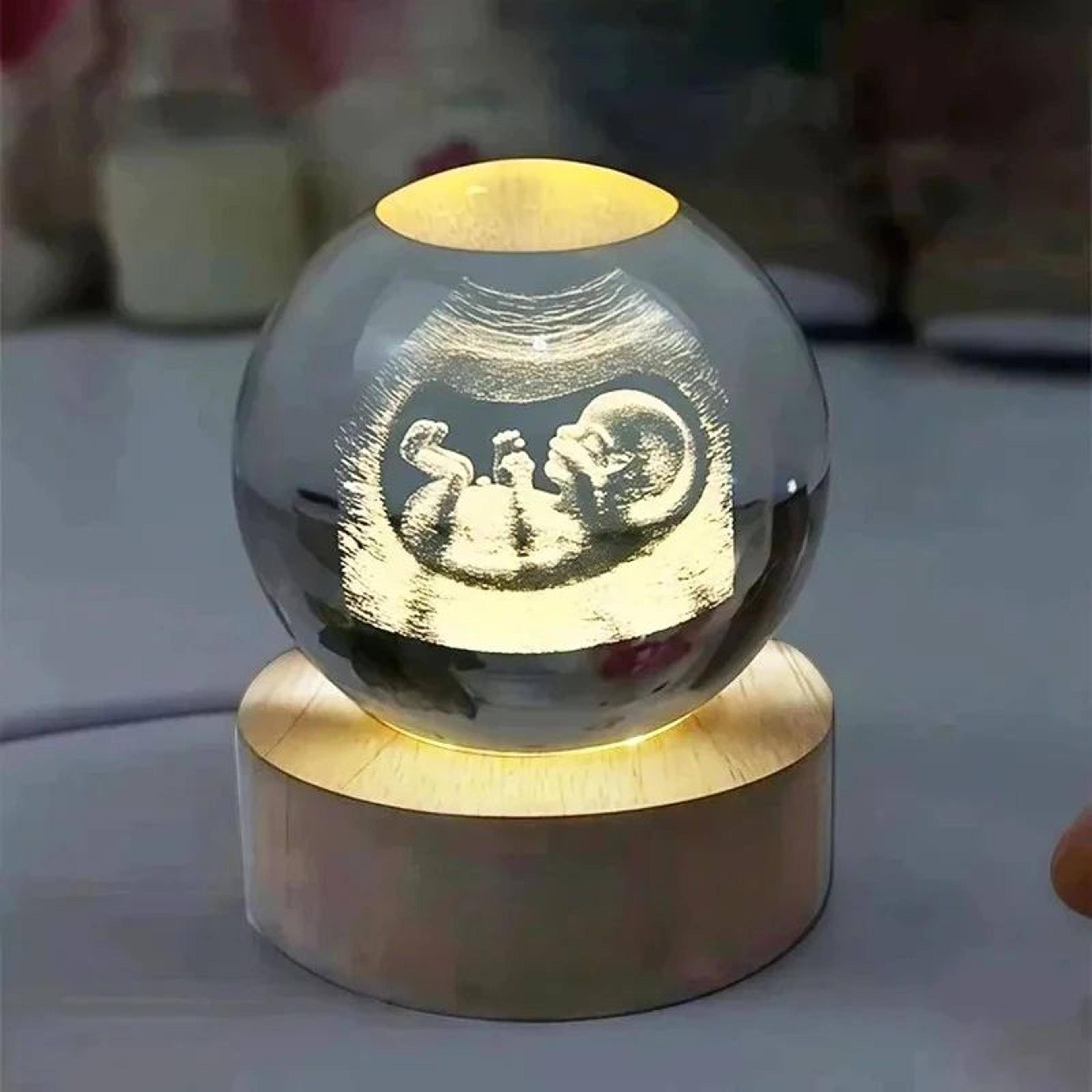 Personalized Baby Crystal Ball With Engraved Ultrasound Photo Keepsake 4