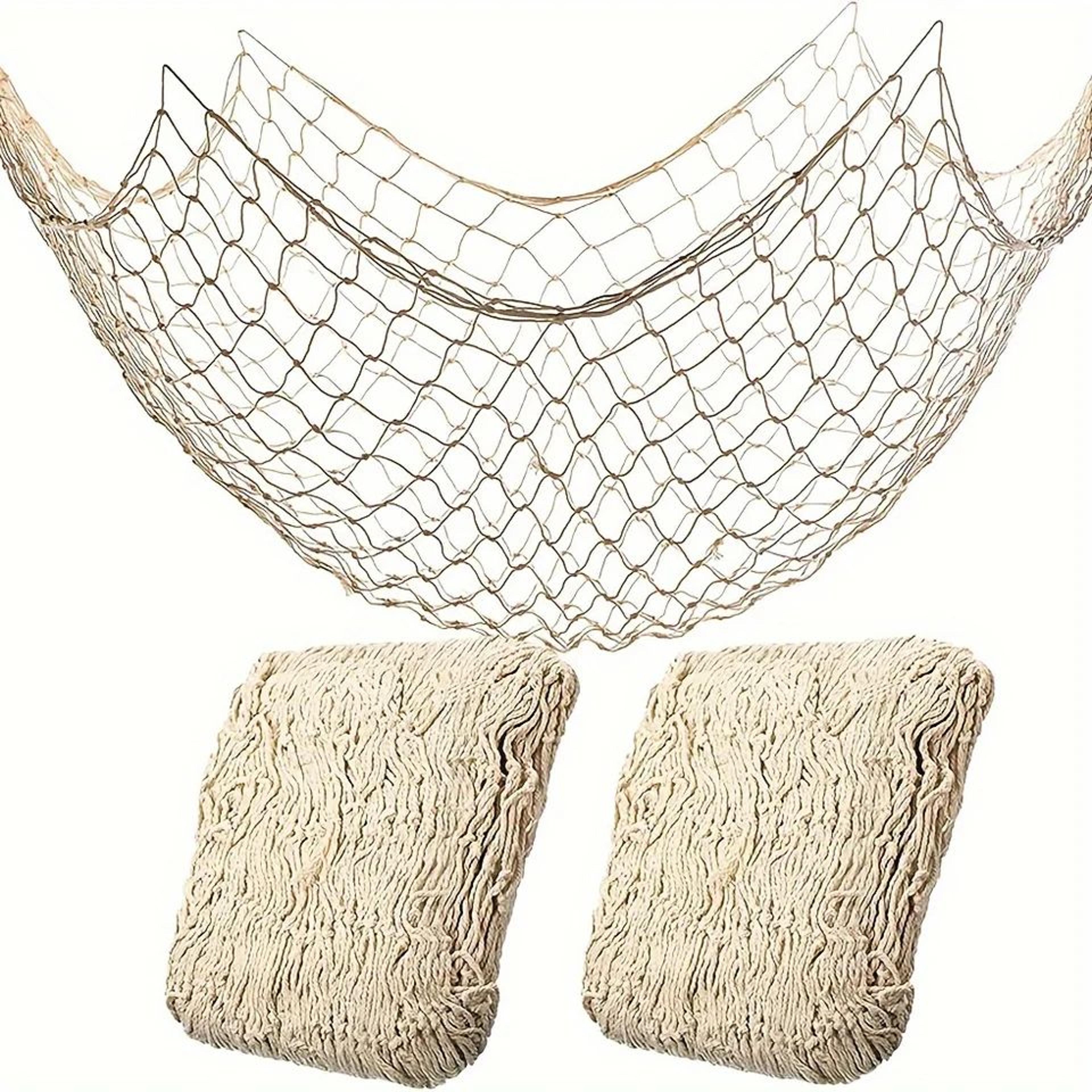 nautical fishing net wall decor for beach and pirate party backdrops
