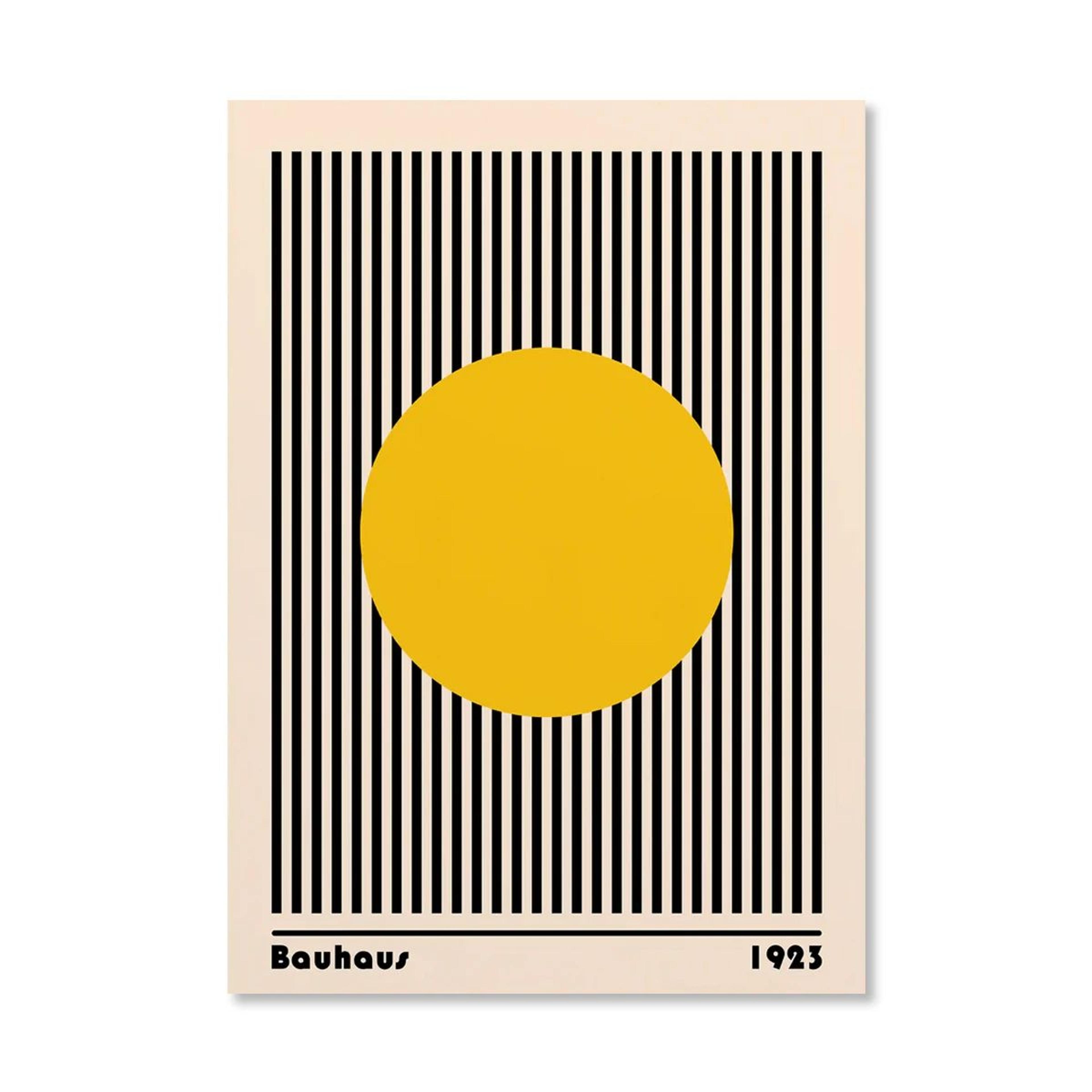 Bauhaus Wall Art Geometric Poster Print  Modern Abstract Orange Sunrise Bicycle Decor 11