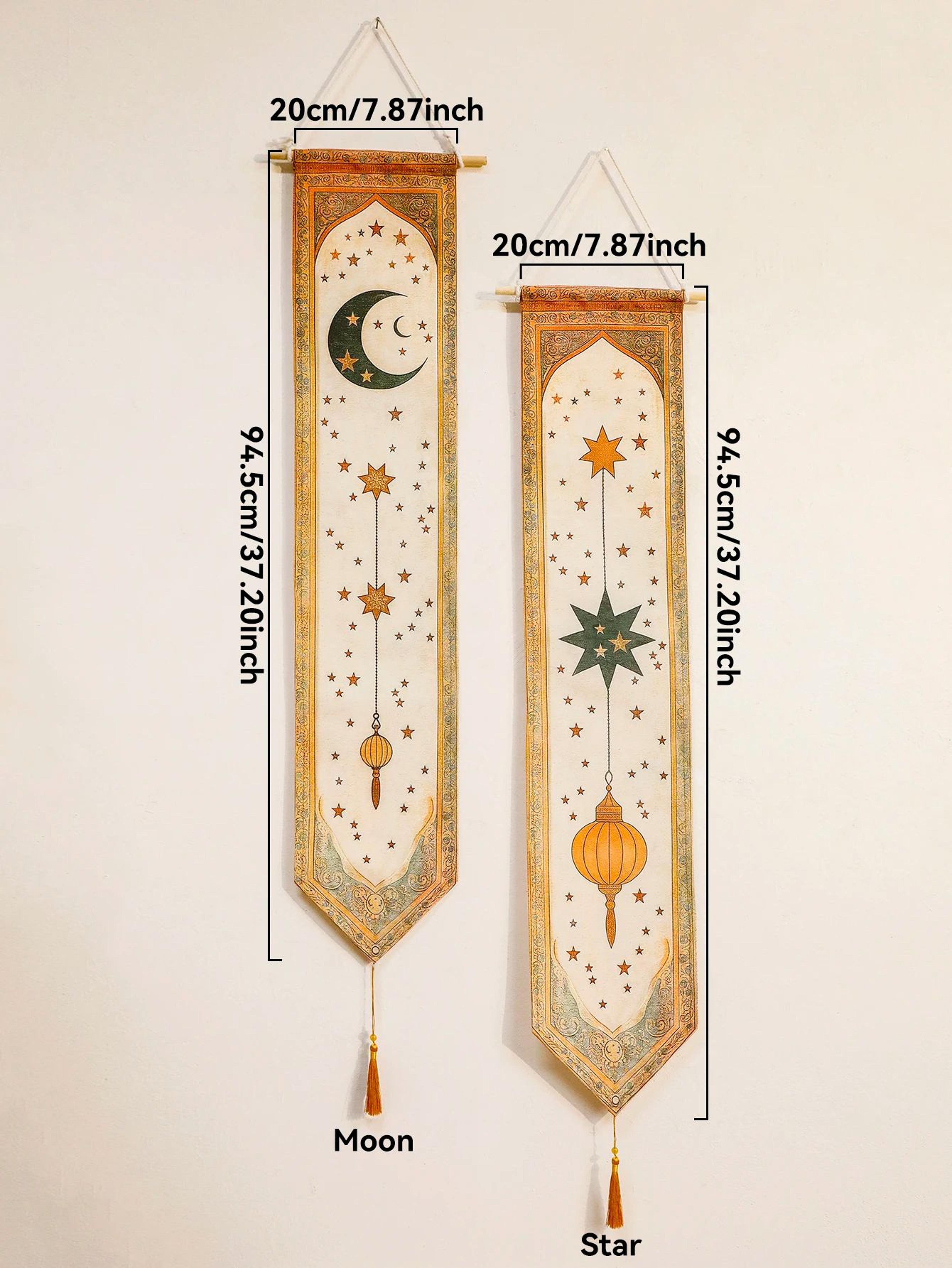 Ramadan Wall Banner Eid Mubarak Tapestry Islamic Wall Decor 4
