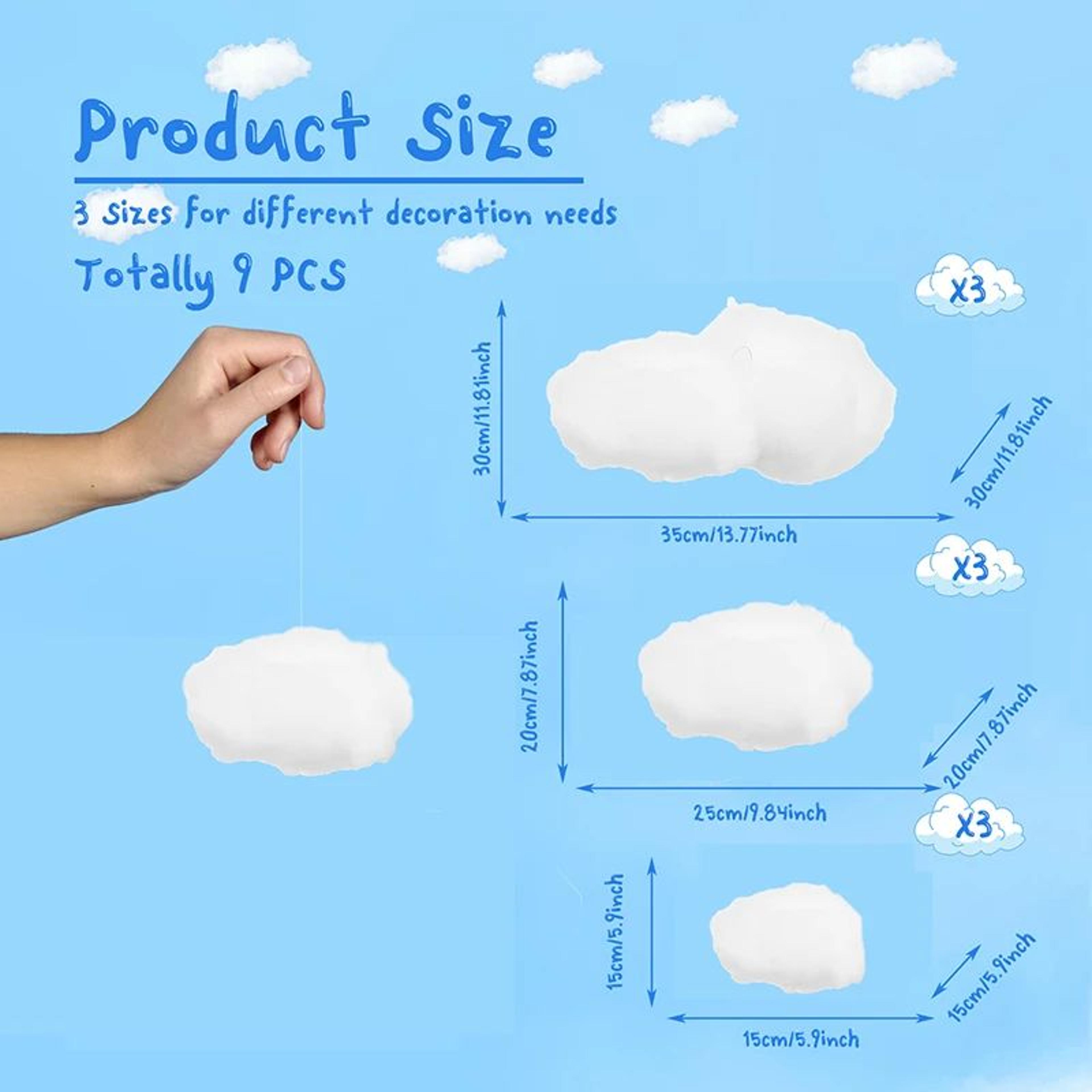 Dreamy 3D Cloud Ceiling Decor Set For Parties  Kids Rooms 9pcs 6