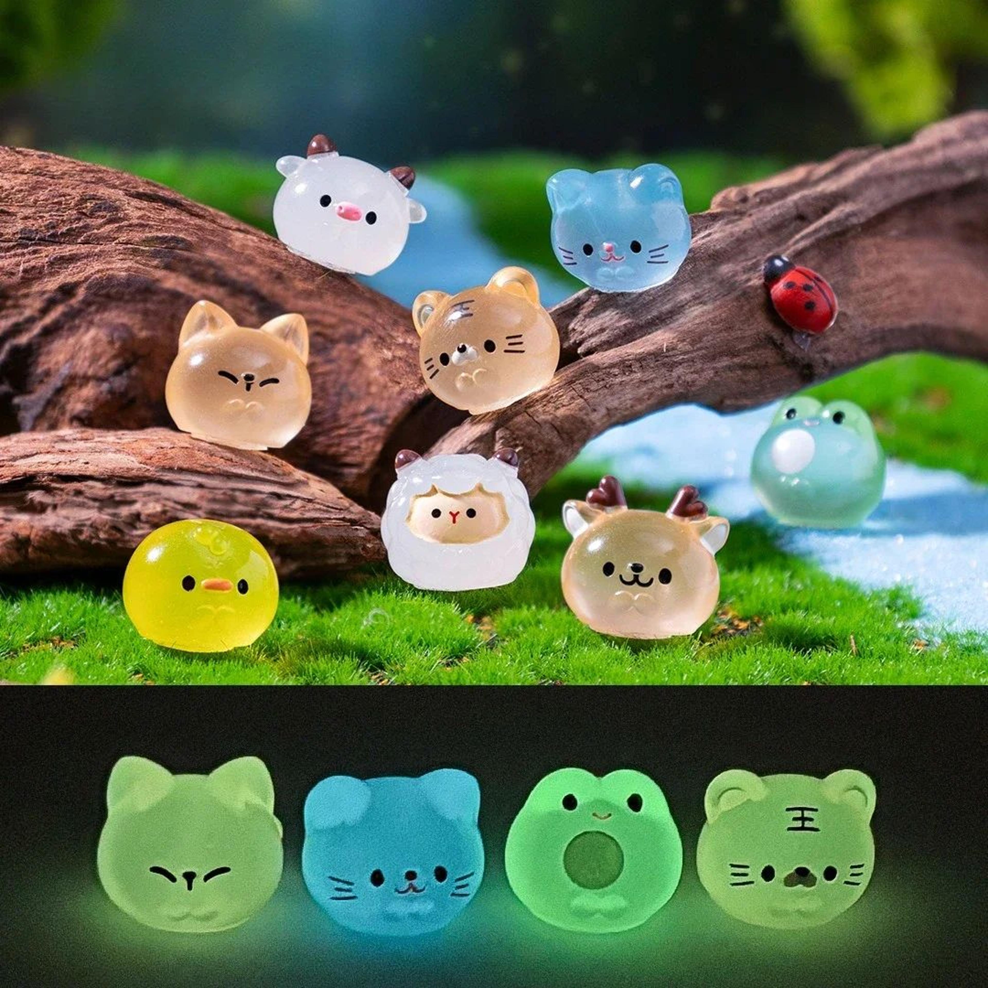 GlowintheDark Mini Resin Animal Figurines For Fairy Gardens  Decor 1