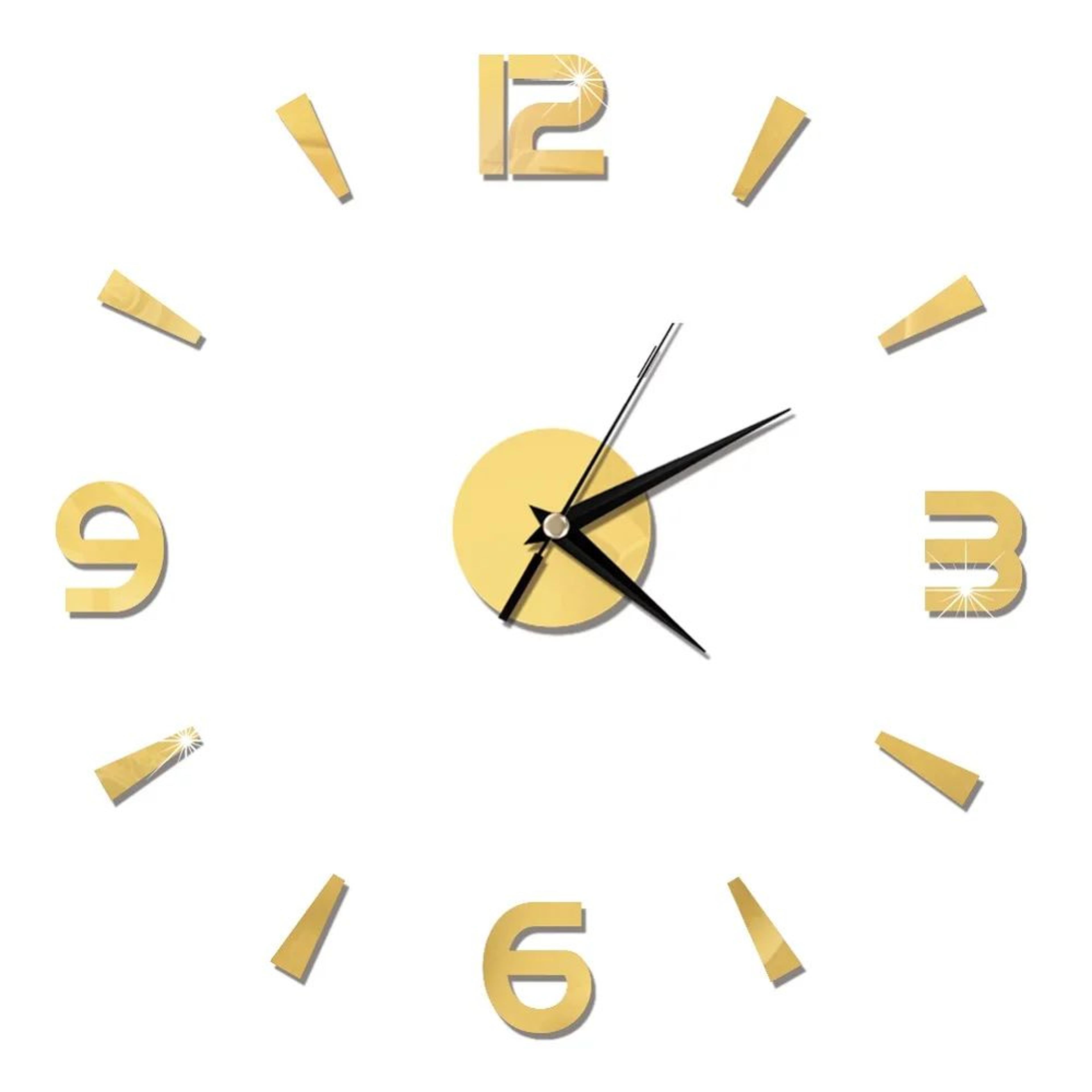 Modern DIY Mirror Wall Clock  Frameless 3D Decorative Wall Sticker Clock 4