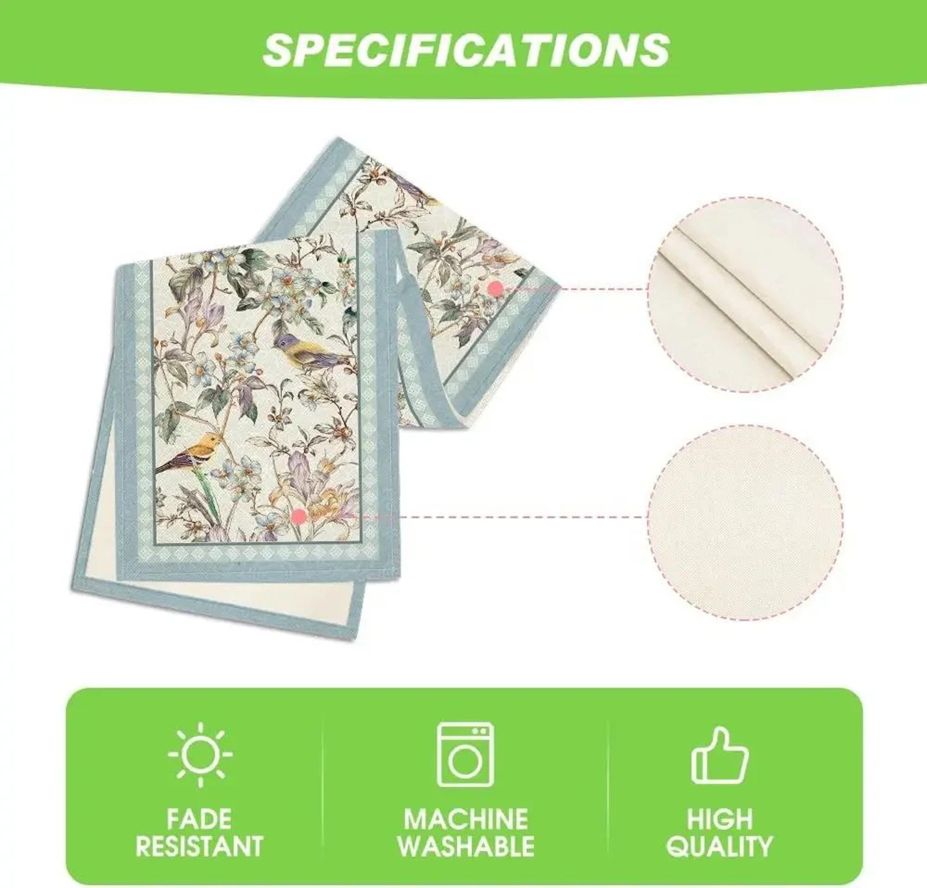 Blue Bird Blossom Floral Table Runner For Dining Tables And Weddings 5