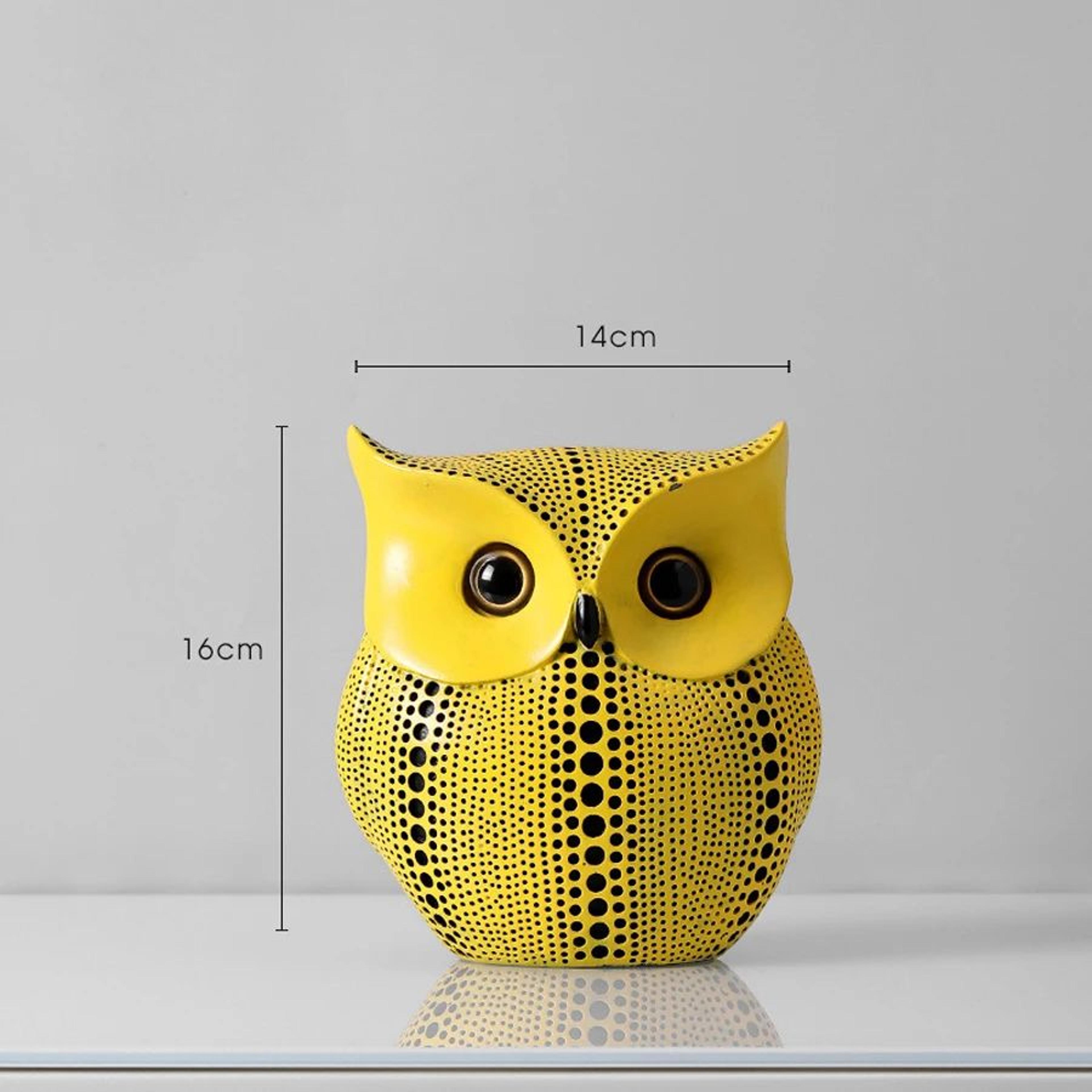 Whimsical Owl Pumpkin Figurine  Owl Decor Pumpkin Ornament Funny Animal Desktop Sculpture 10