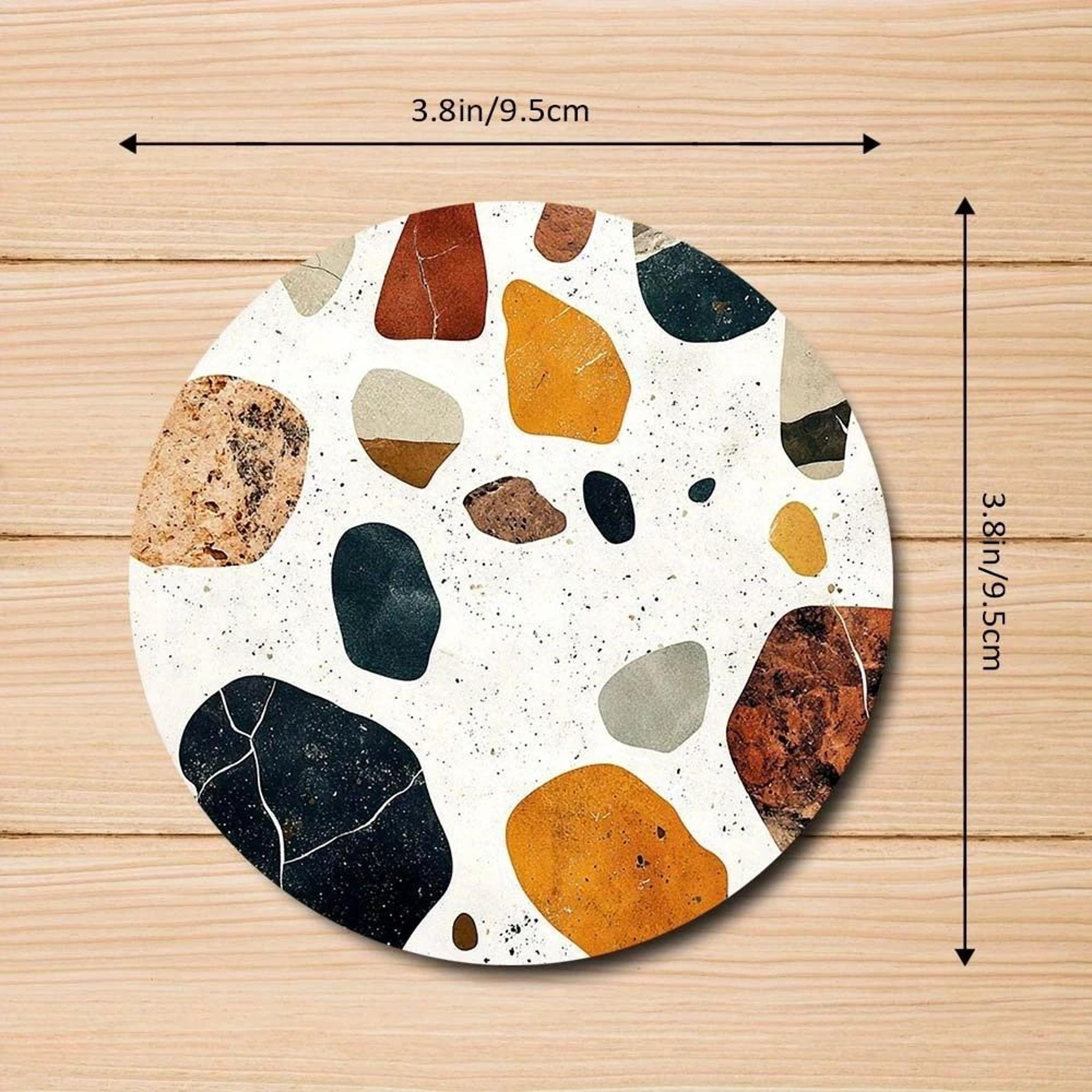 StoneStyle Wooden Coasters Set  Heat Resistant Coffee Table Coasters For Elegant Home Decor 5