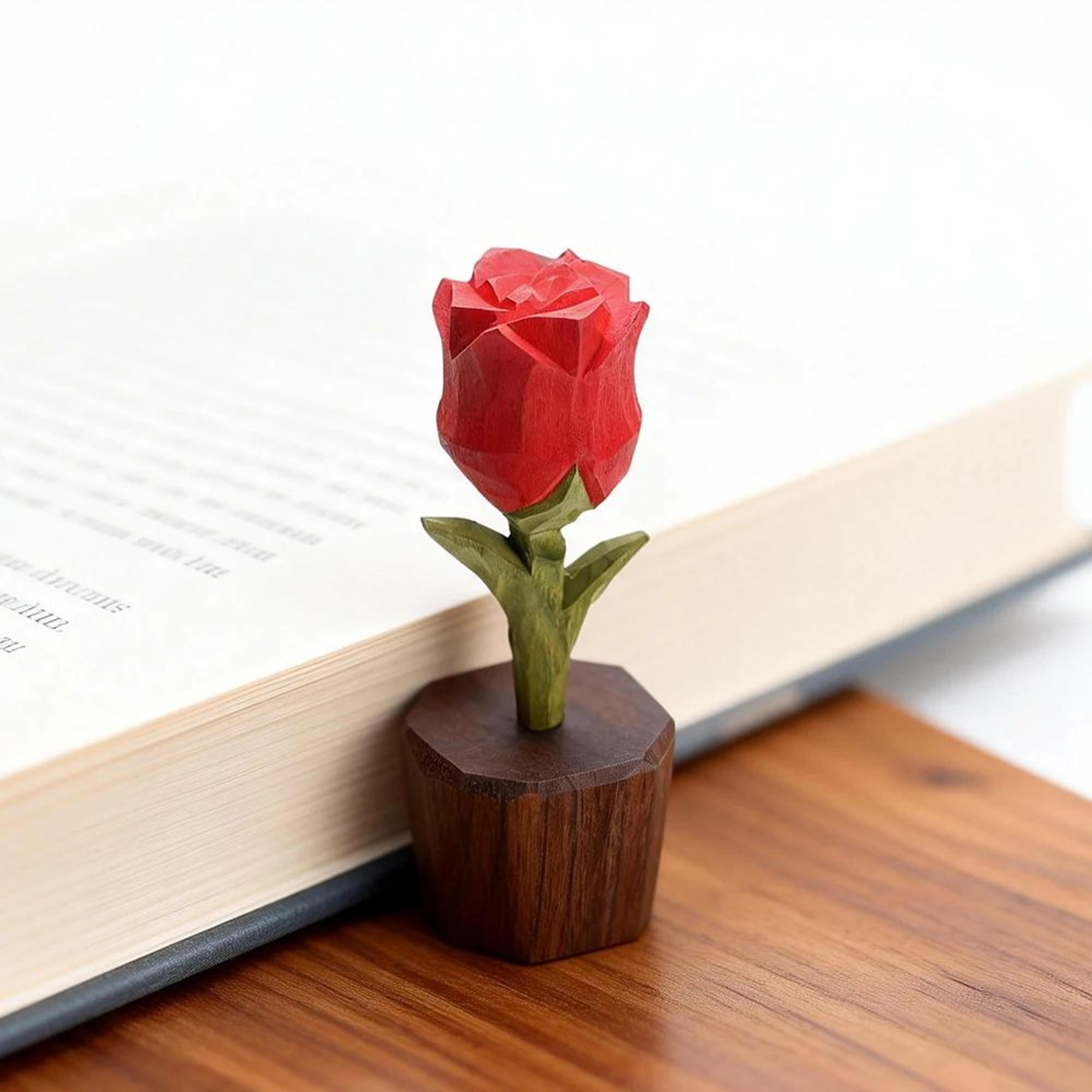 HandCarved Solid Wood Fox Figurine For Desk And Home Decor 13